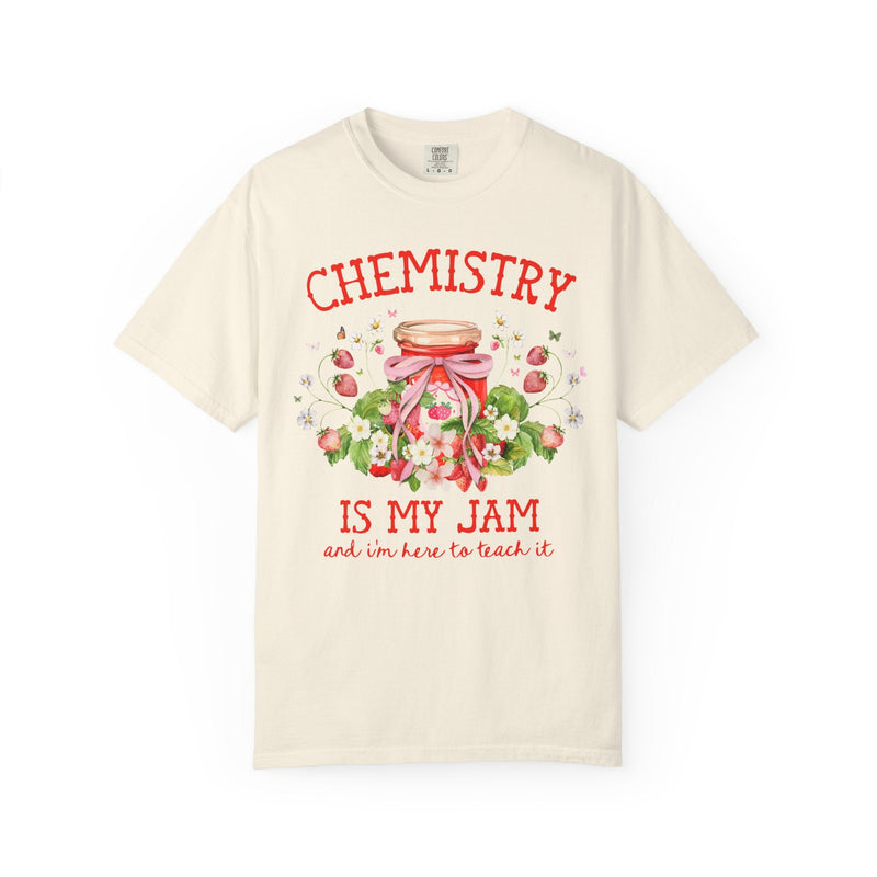Chemistry Teacher Tee Shirt with Boho Strawberries, Cute Science Department Shirt with Flowers, Matching Chemistry Professor Fruit Lover Tee - Opal and June