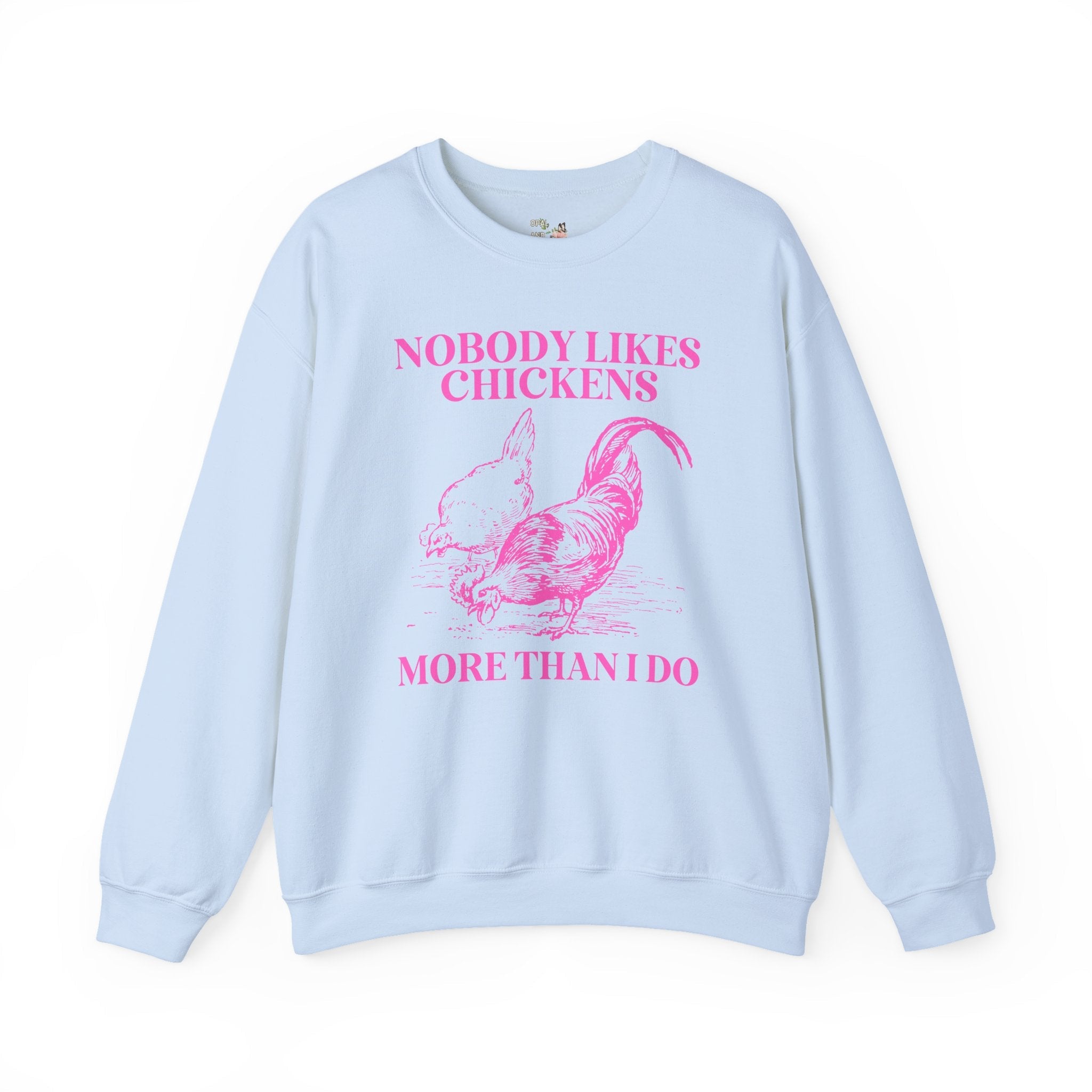 Chicken Lady Funny Saying Shirt, Funny and Cute Chicken Lover Gift for Mothers Day, 90s Throwback Sweatshirt, Hot Pink Aesthetic for Farmer - Opal and June