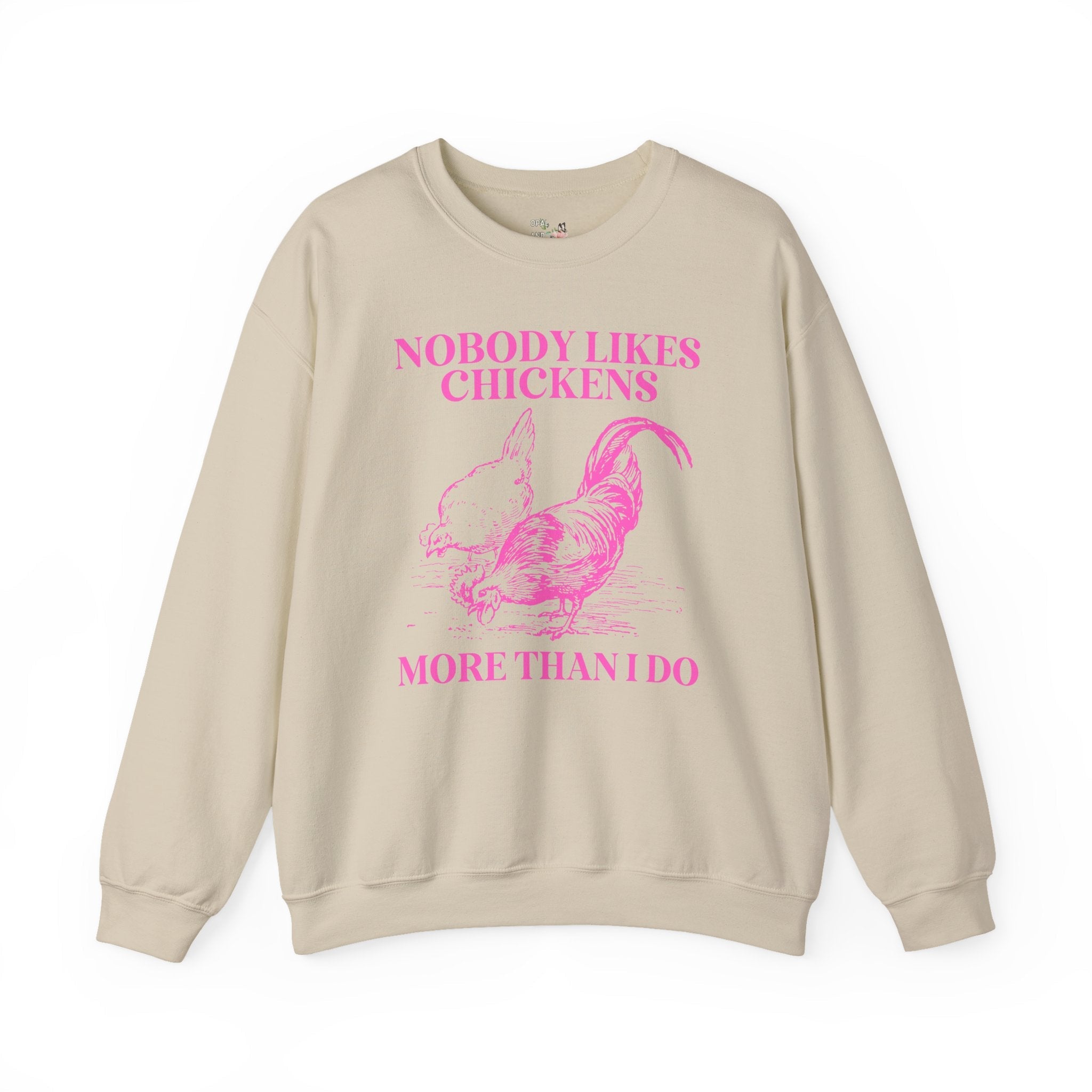 Chicken Lady Funny Saying Shirt, Funny and Cute Chicken Lover Gift for Mothers Day, 90s Throwback Sweatshirt, Hot Pink Aesthetic for Farmer - Opal and June