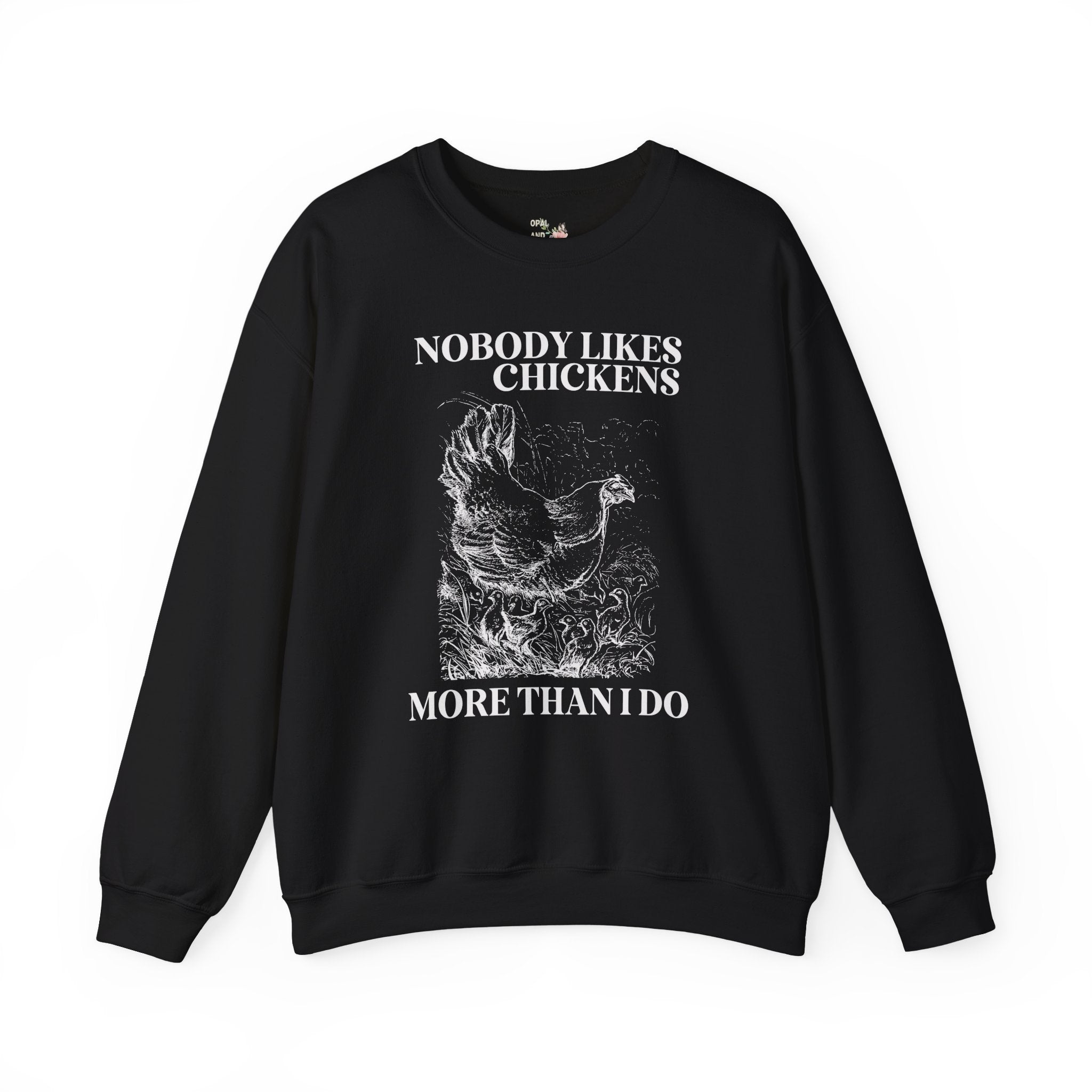 Chicken Lady Funny Saying Sweatshirt, Funny and Cute Chicken Lover Mothers Day Gift, 90s Throwback, Retro Grunge Aesthetic Shirt for Farmer - Opal and June