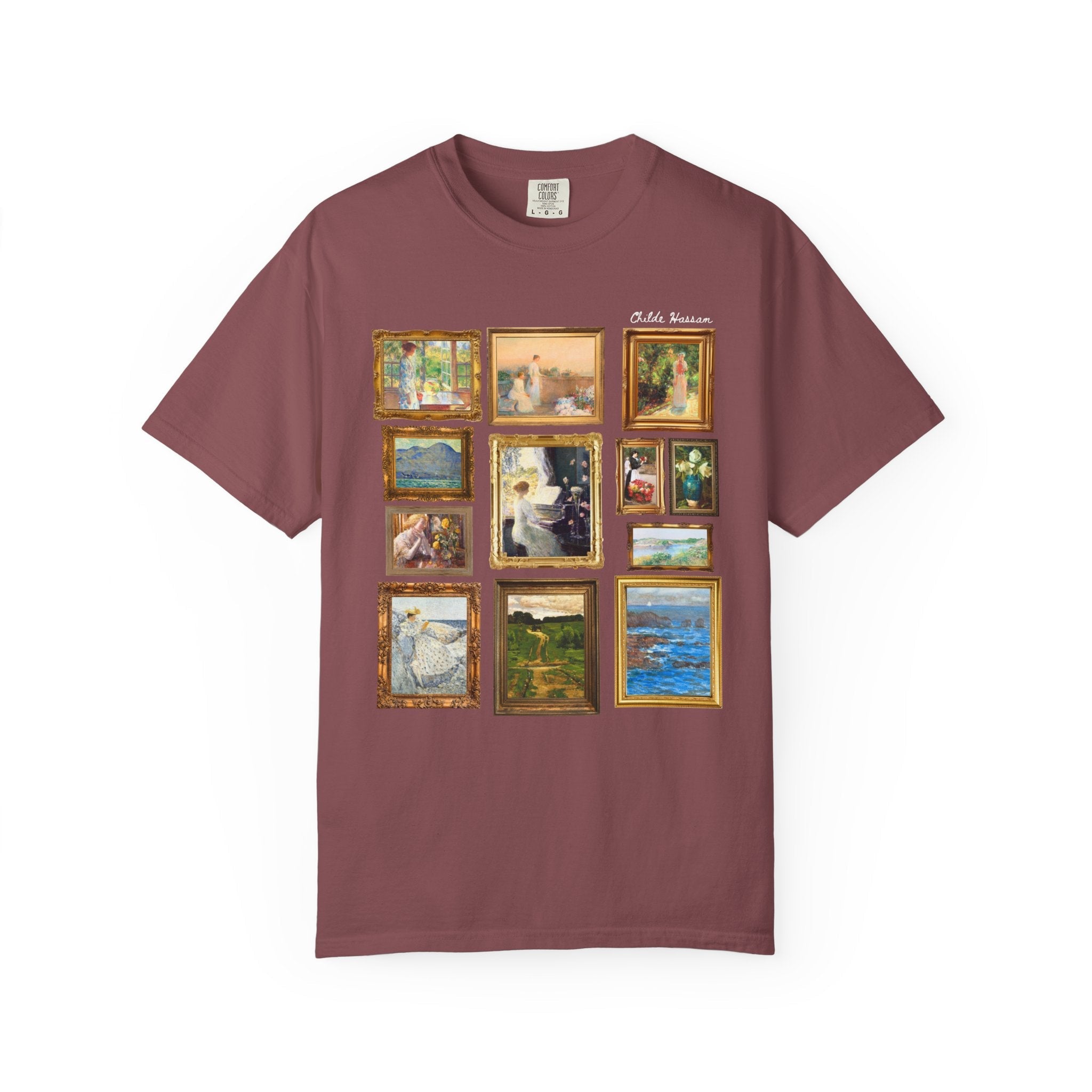 Childe Hassam Art History T-Shirt: Famous Paintings by 19th Century American Impressionist Artist, Humanites Major or Art History Buff Gift - Opal and June