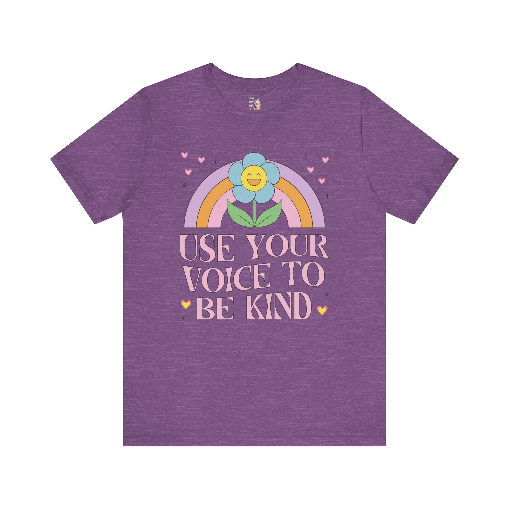 Choose Kindness Shirt with Flower and Rainbow - Opal and June