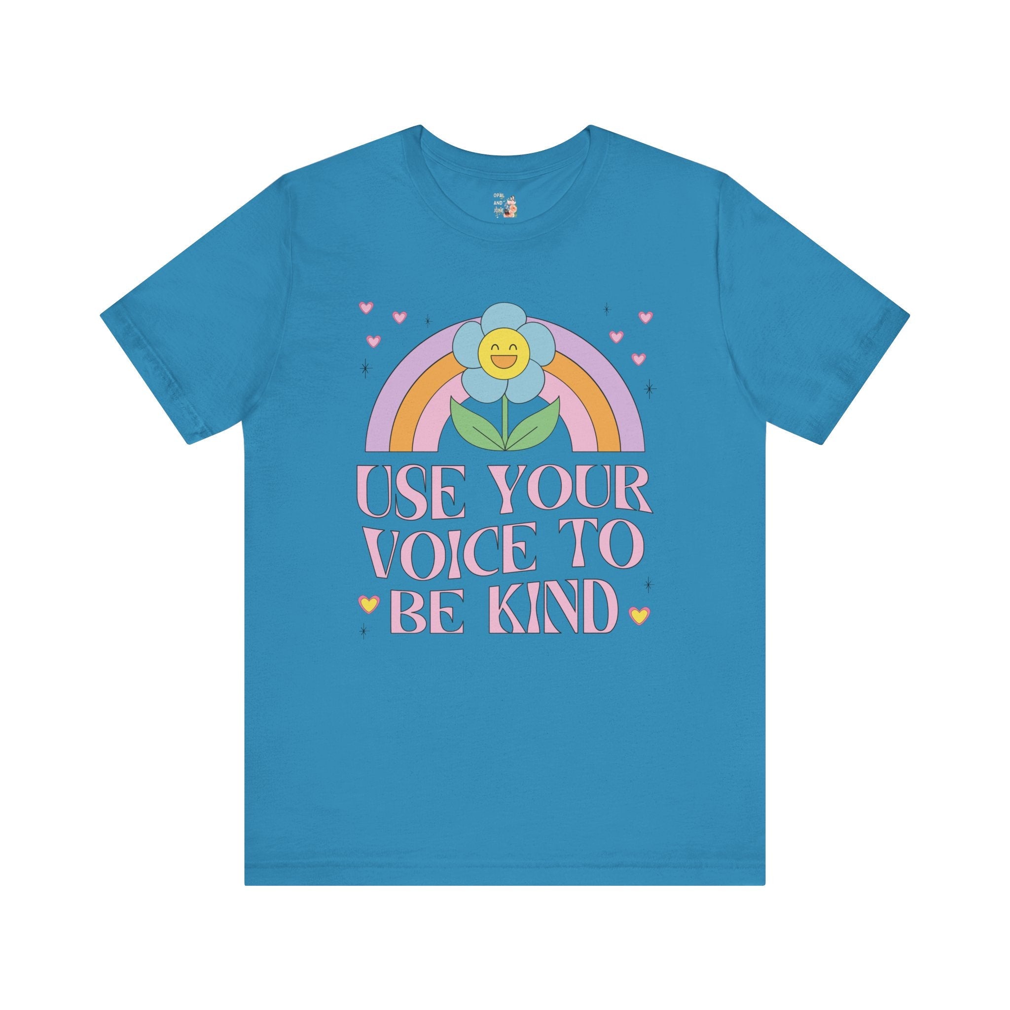 Choose Kindness Shirt with Flower and Rainbow - Opal and June