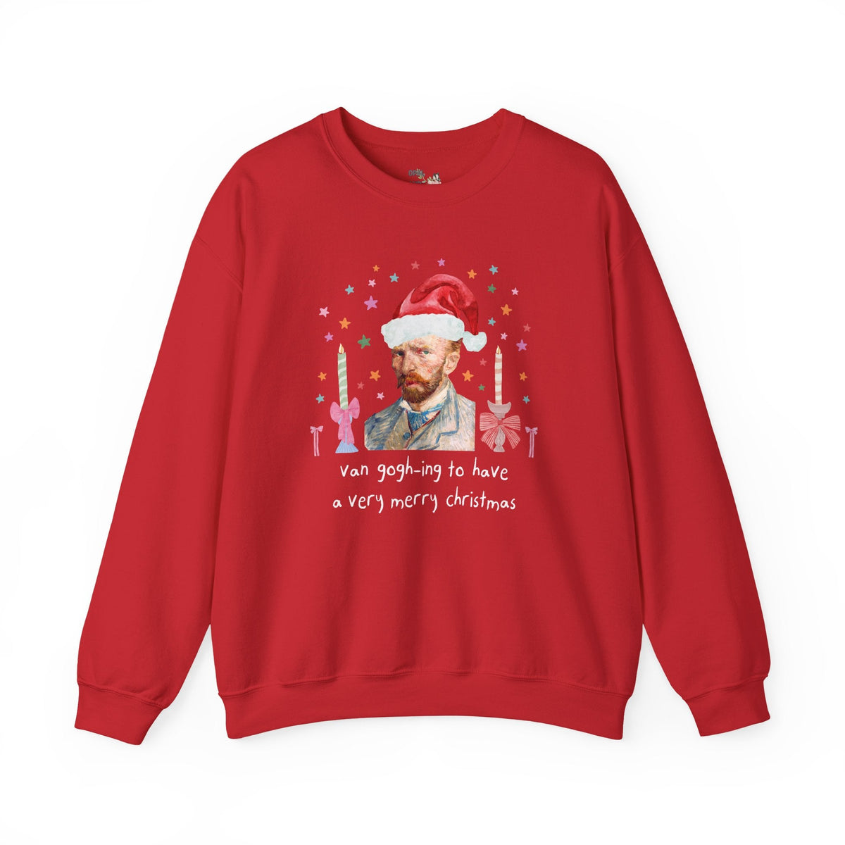 Christmas Art History Buff Sweatshirt with Vincent Van Gogh: Van Gogh-ing to Have a Very Merry Christmas, Silly Famous Painting Xmas Crewneck - Opal and June