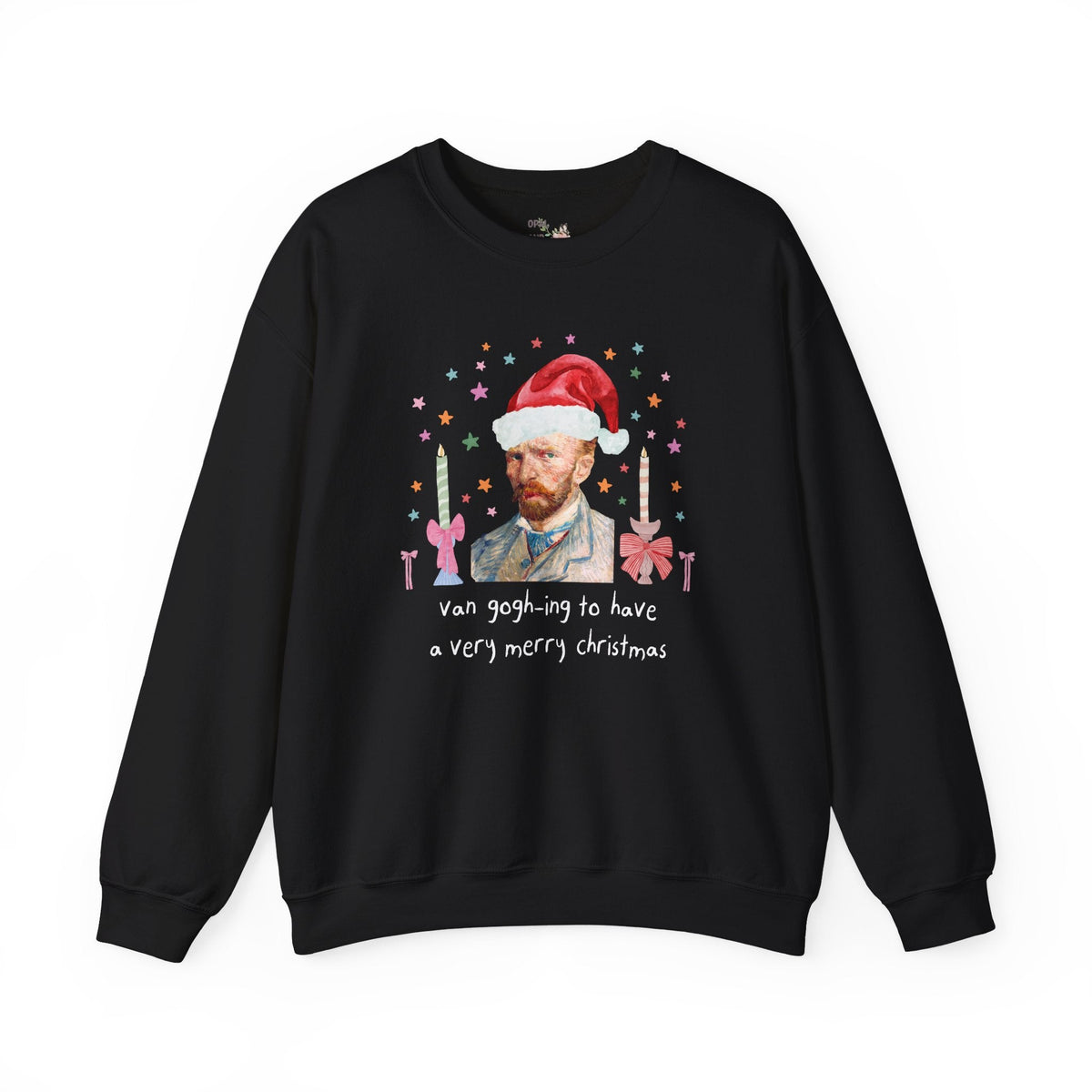 Christmas Art History Buff Sweatshirt with Vincent Van Gogh: Van Gogh-ing to Have a Very Merry Christmas, Silly Famous Painting Xmas Crewneck - Opal and June
