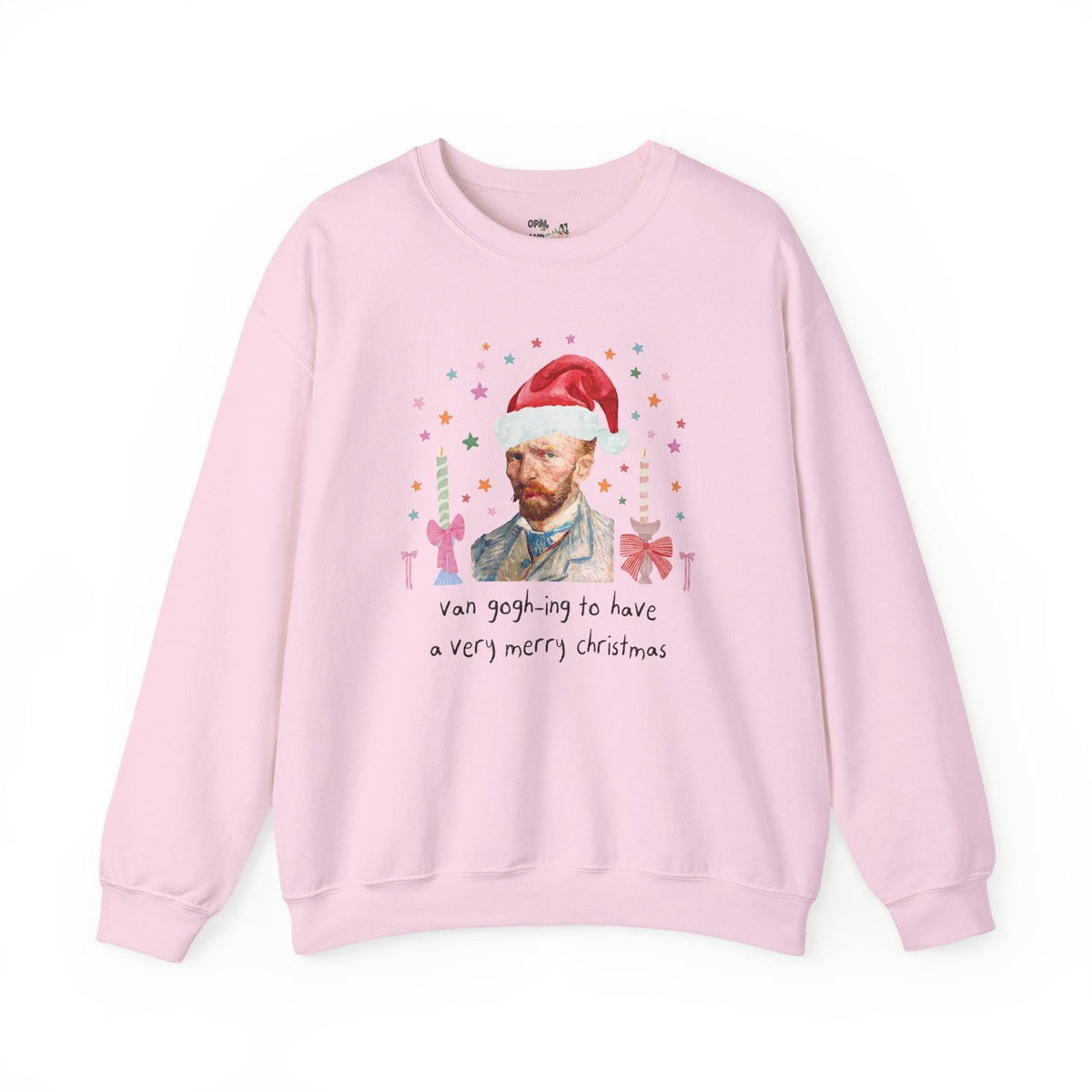 Christmas Art History Buff Sweatshirt with Vincent Van Gogh: Van Gogh-ing to Have a Very Merry Christmas, Silly Famous Painting Xmas Crewneck - Opal and June