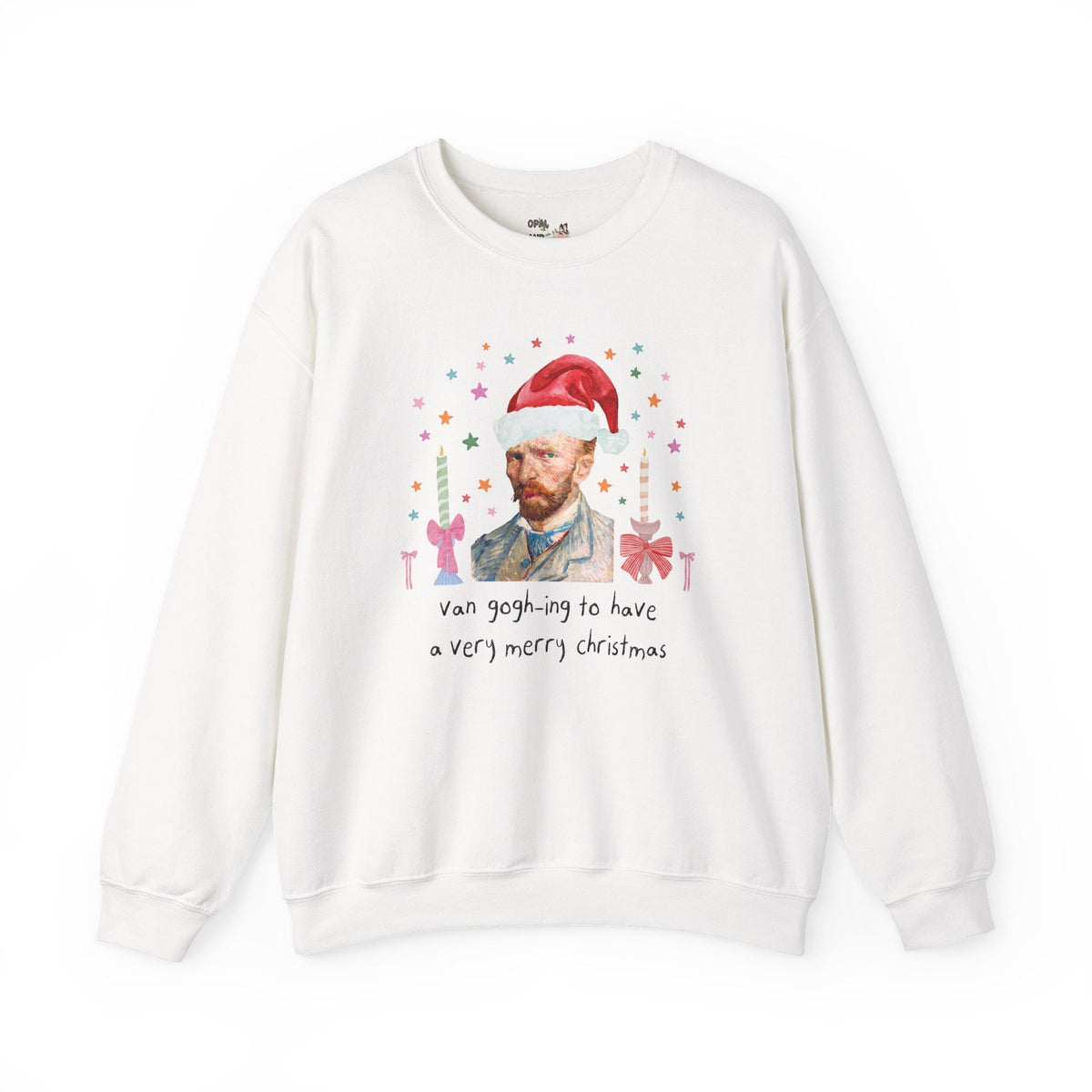 Christmas Art History Buff Sweatshirt with Vincent Van Gogh: Van Gogh-ing to Have a Very Merry Christmas, Silly Famous Painting Xmas Crewneck - Opal and June