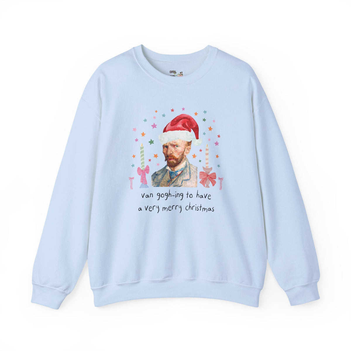 Christmas Art History Buff Sweatshirt with Vincent Van Gogh: Van Gogh-ing to Have a Very Merry Christmas, Silly Famous Painting Xmas Crewneck - Opal and June