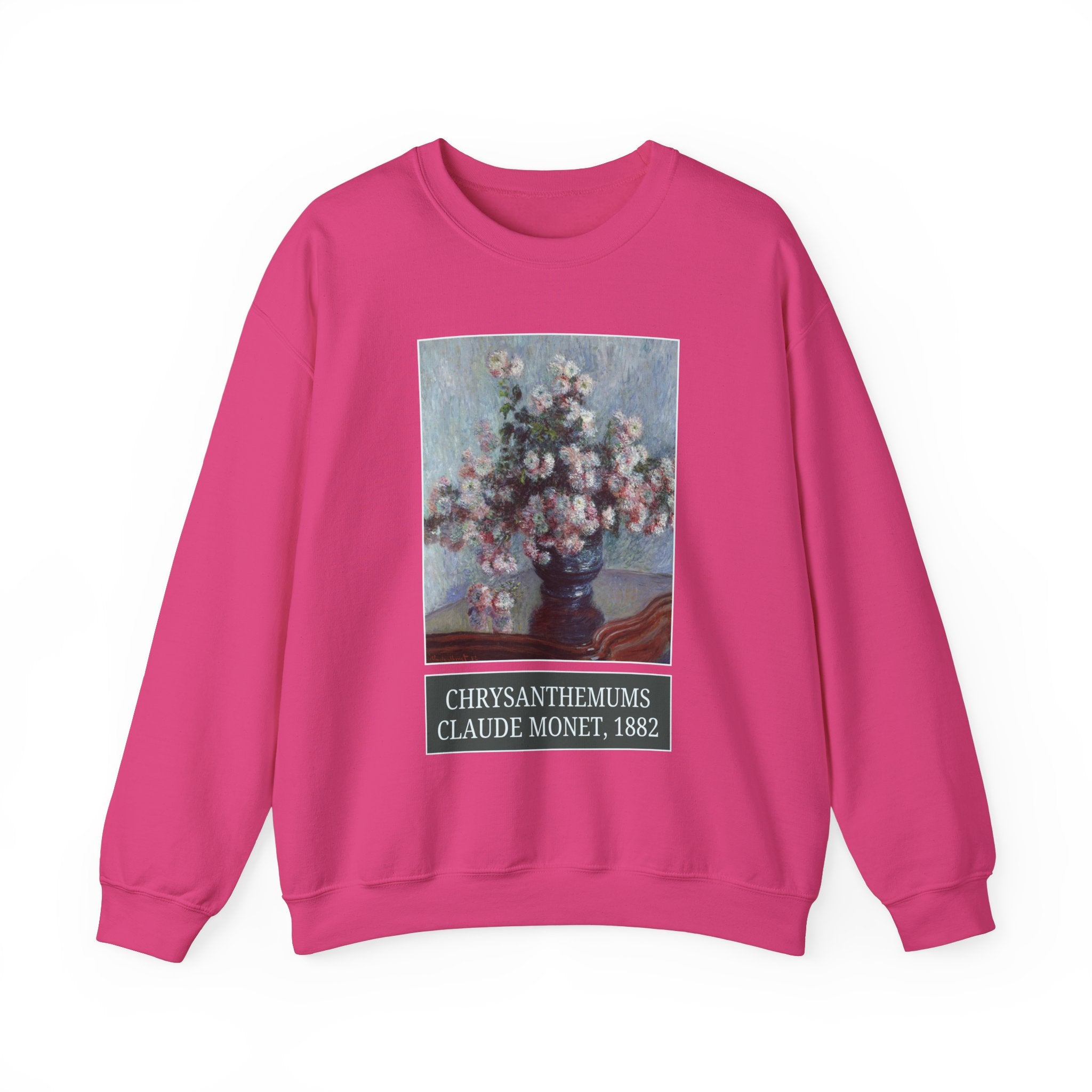 Chrysanthemums by Claude Monet: Cute Floral Art History Sweatshirt, Impressionist Art History, Famous Painting of Flowers, Humanities Major - Opal and June