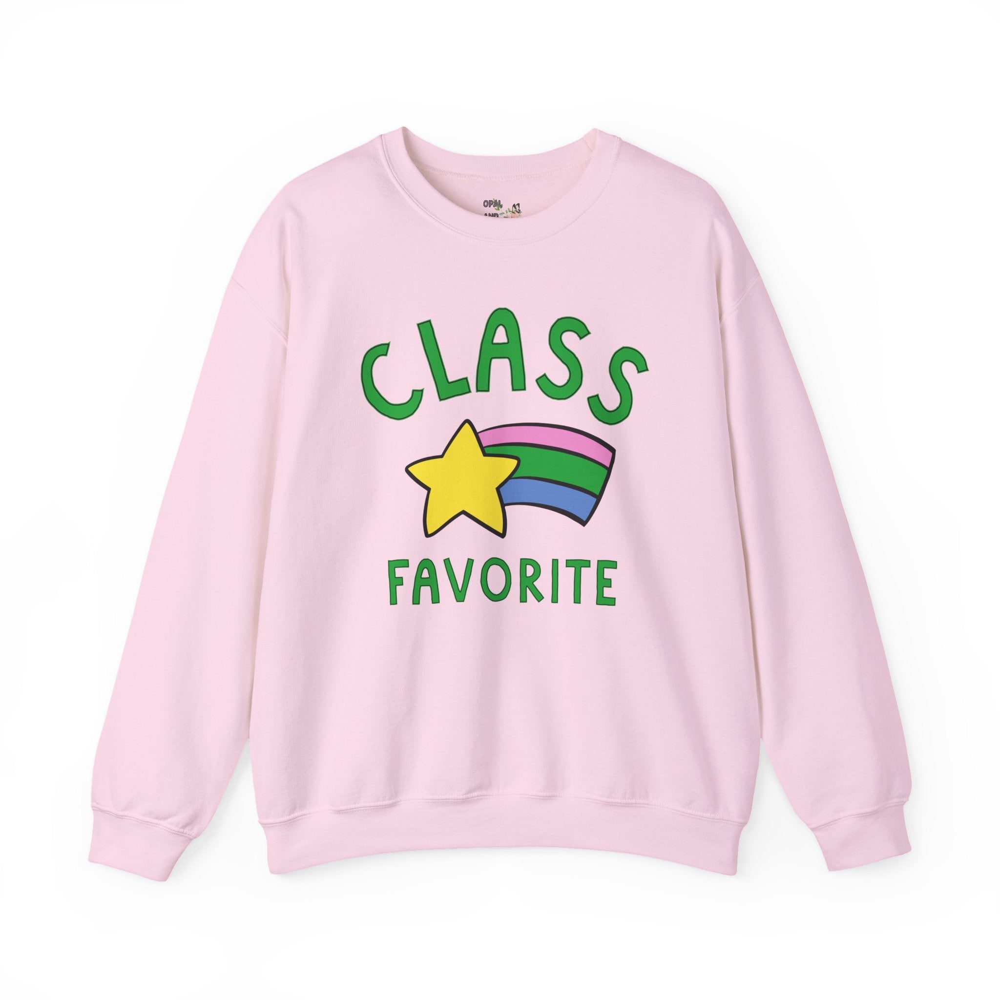 Class Favorite Teacher Sweatshirt for Elementary School Teacher, Funny High School Teacher Crewneck, Silly Back to School New Teacher Gift - Opal and June