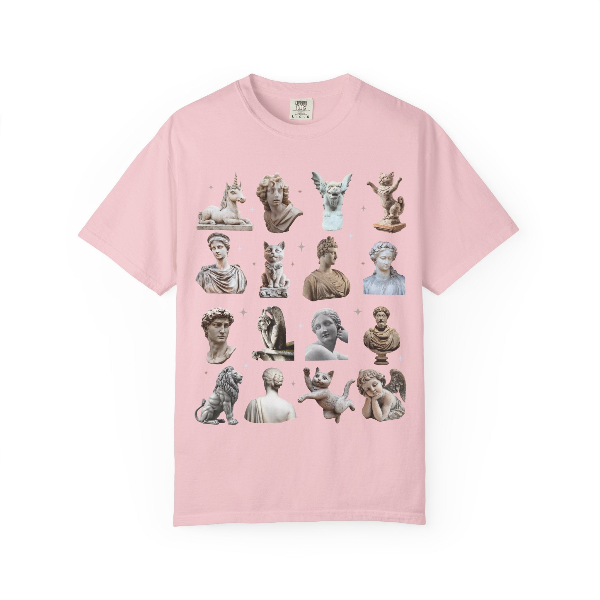 Classic Statues Mixed with Funny Cat and Unicorn Statues - Opal and June