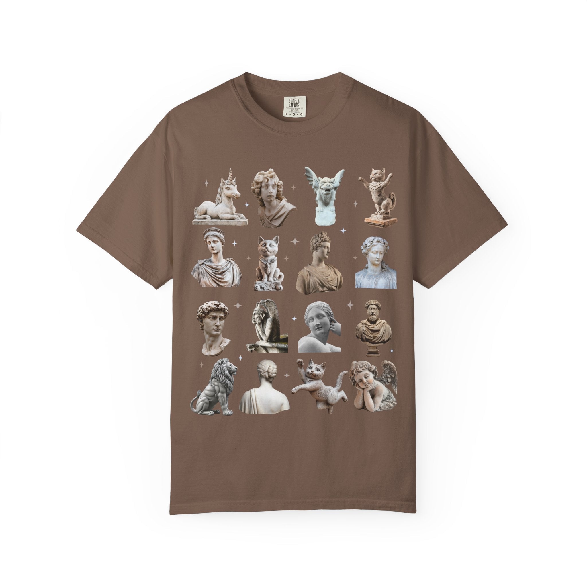 Classic Statues Mixed with Funny Cat and Unicorn Statues - Opal and June