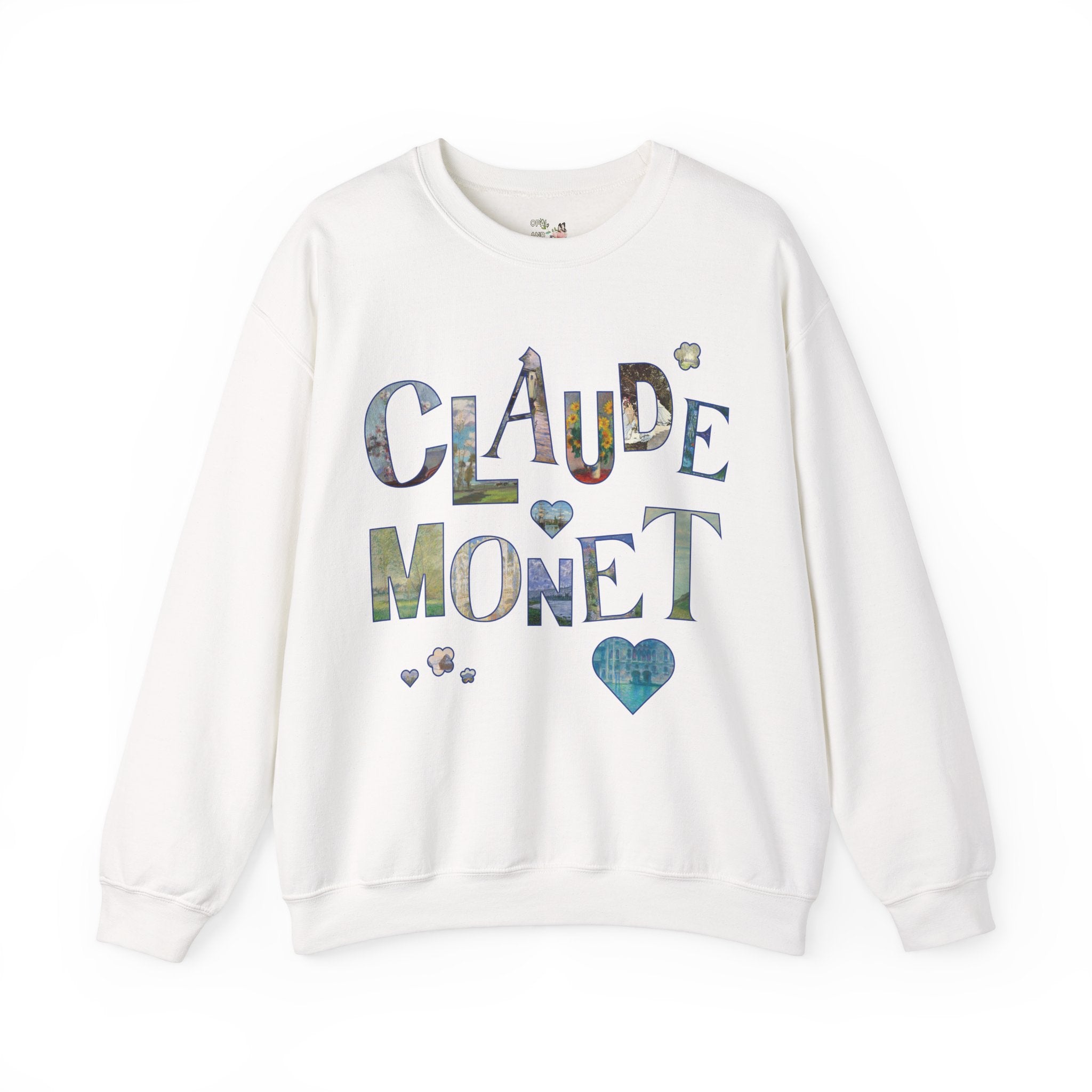 Claude Monet Art History Sweatshirt with Famous Paintings for Friend Who Loves 19th Century Impressionist Art, Colorful Humanites Major Gift - Opal and June