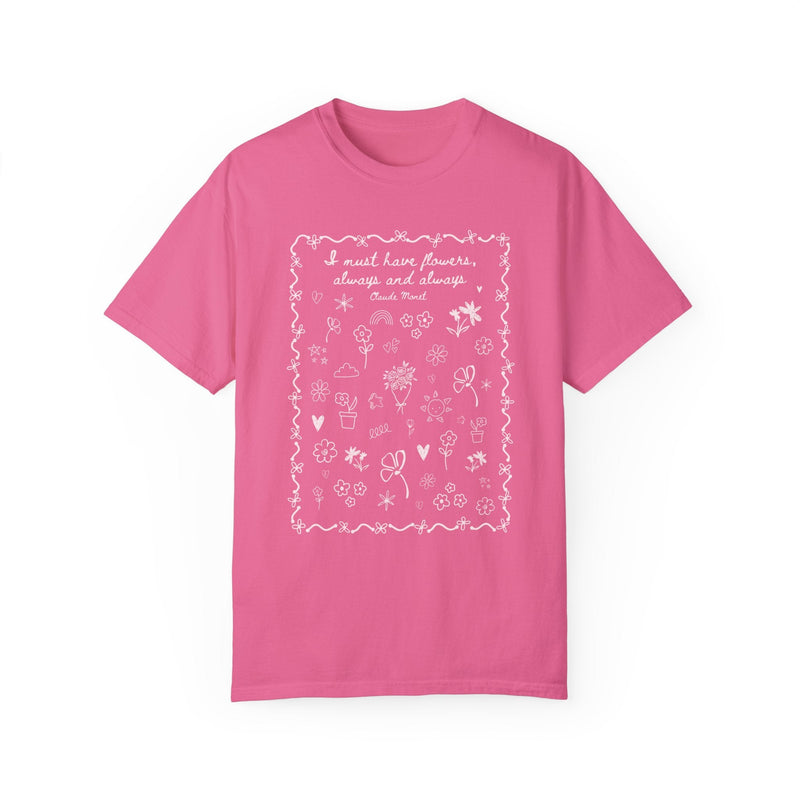 Claude Monet Tee Shirt: Must Have Flowers