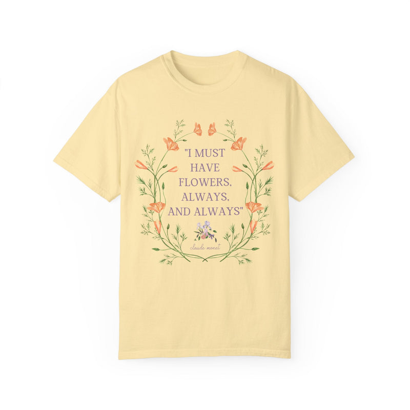 Claude Monet Tee Shirt: Must Have Flowers - Opal and June