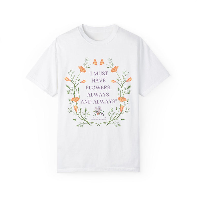 Claude Monet Tee Shirt: Must Have Flowers - Opal and June