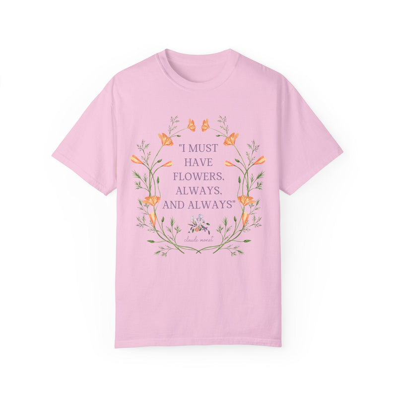 Claude Monet Tee Shirt: Must Have Flowers - Opal and June