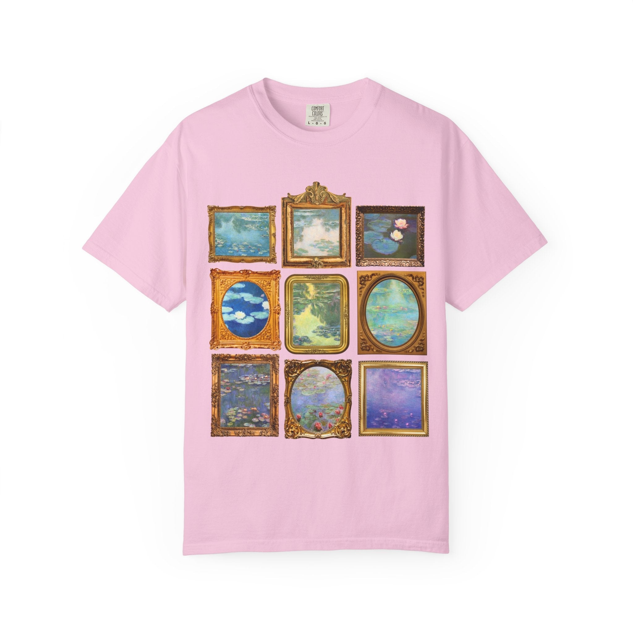 Claude Monet Water Lilies Art History Tee Shirt, Famous Paintings, 19th Century Impressionist Art, Gift for Painter or Humanities Teacher - Opal and June