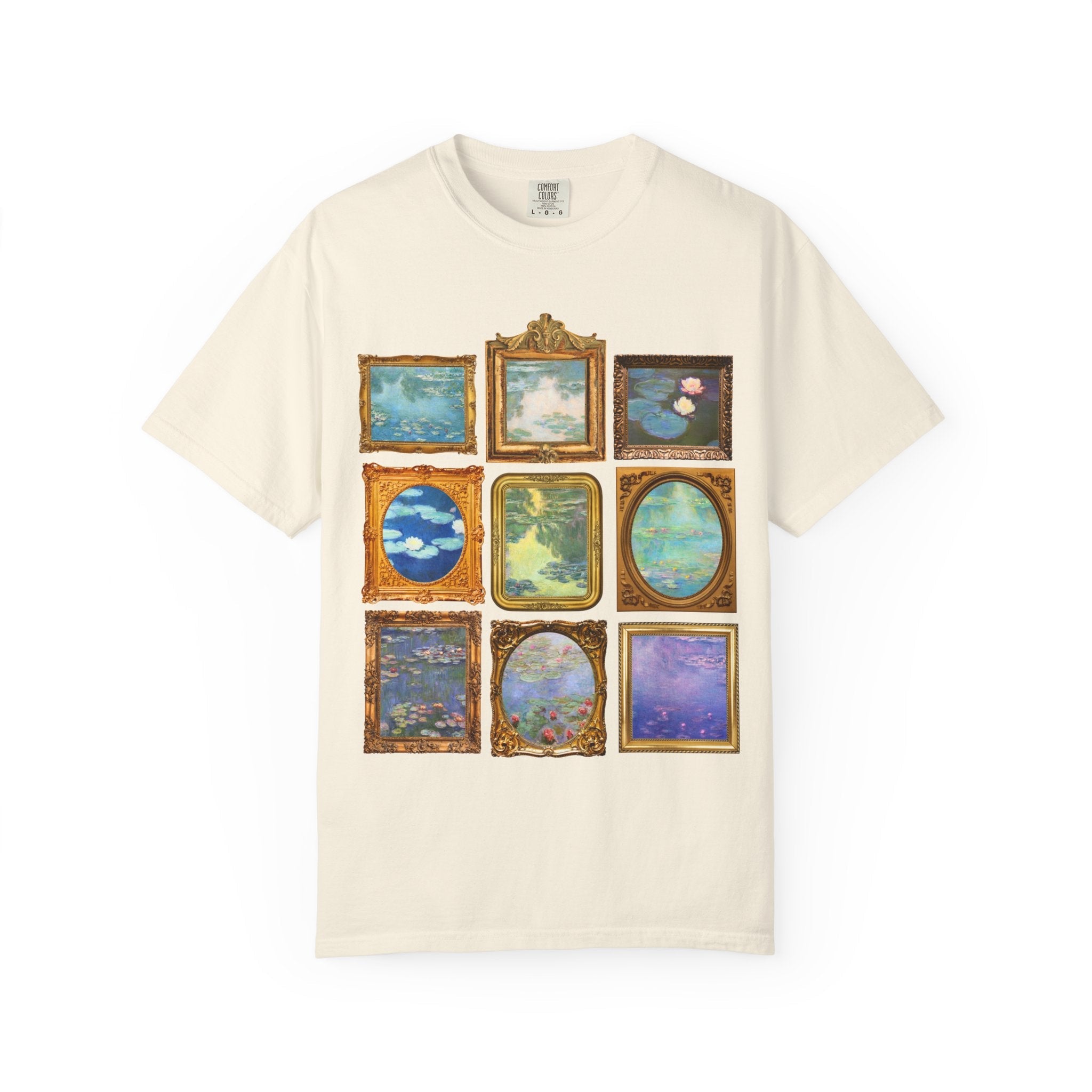 Claude Monet Water Lilies Art History Tee Shirt, Famous Paintings, 19th Century Impressionist Art, Gift for Painter or Humanities Teacher - Opal and June