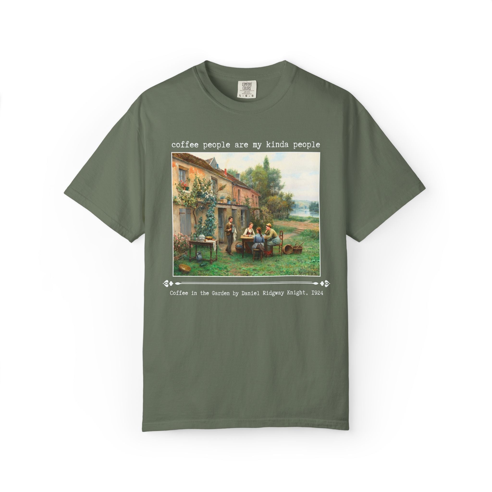 Coffee People Are My Kinda People Art History T-Shirt for Coffee Lover, Silly Famous Paintings History Tee for Humanities Major or Barista - Opal and June