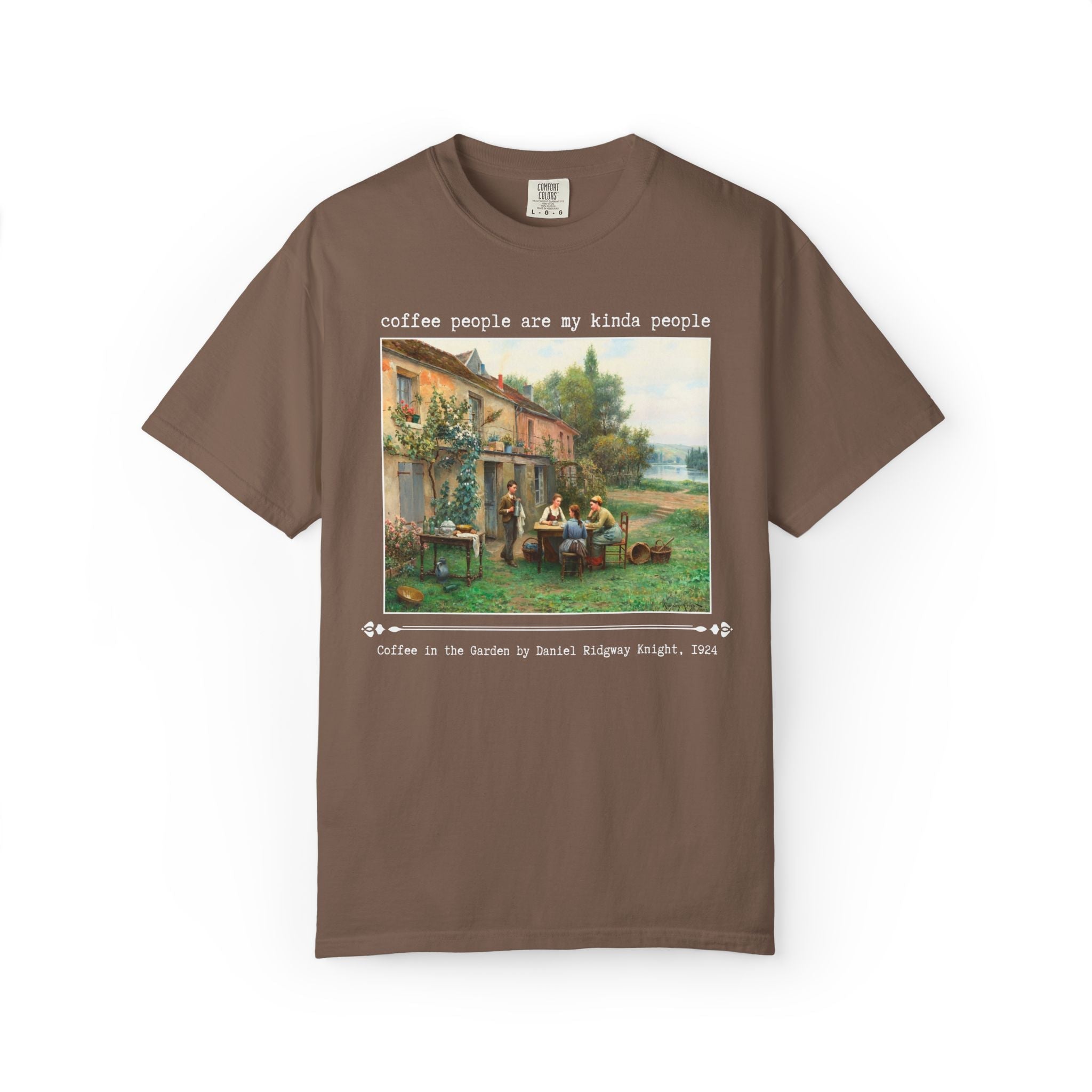 Coffee People Are My Kinda People Art History T-Shirt for Coffee Lover, Silly Famous Paintings History Tee for Humanities Major or Barista - Opal and June