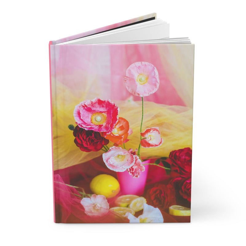 Colorful Aesthetic Flower Notebook: Hardcover Notebook with Photo Cover of Cute Backyard Flowers - Opal and June