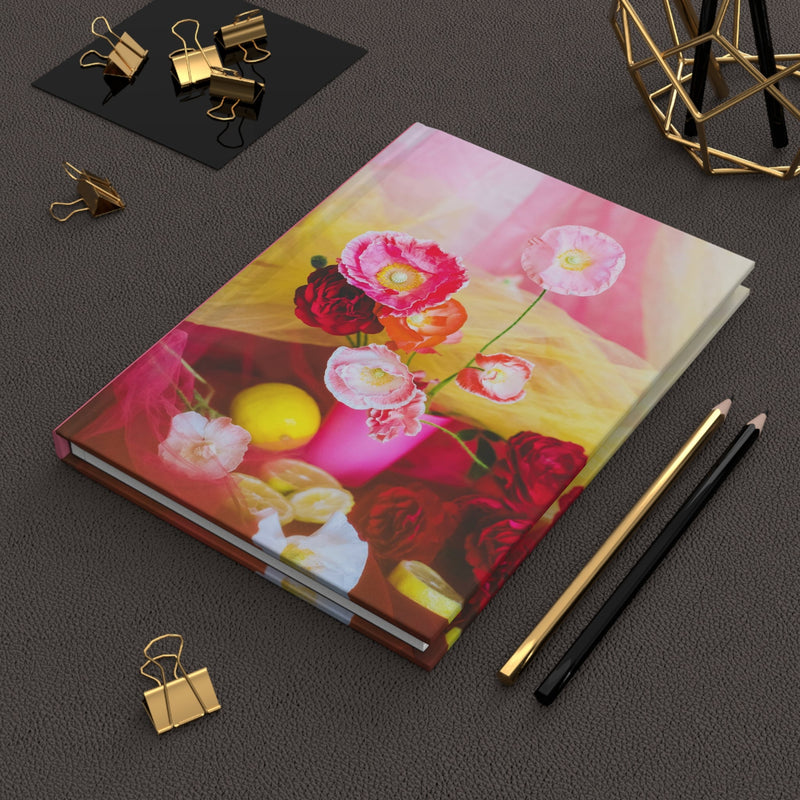 Colorful Aesthetic Flower Notebook: Hardcover Notebook with Photo Cover of Cute Backyard Flowers - Opal and June