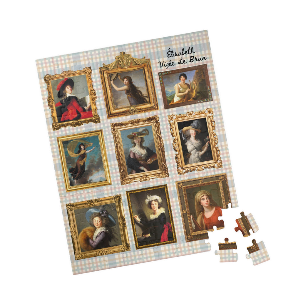 Colorful Art History Puzzle for Historian Who Loves Womens History, Elisabeth Vigee Le Brun Paintings, 18th Century French Artwork Present - Opal and June