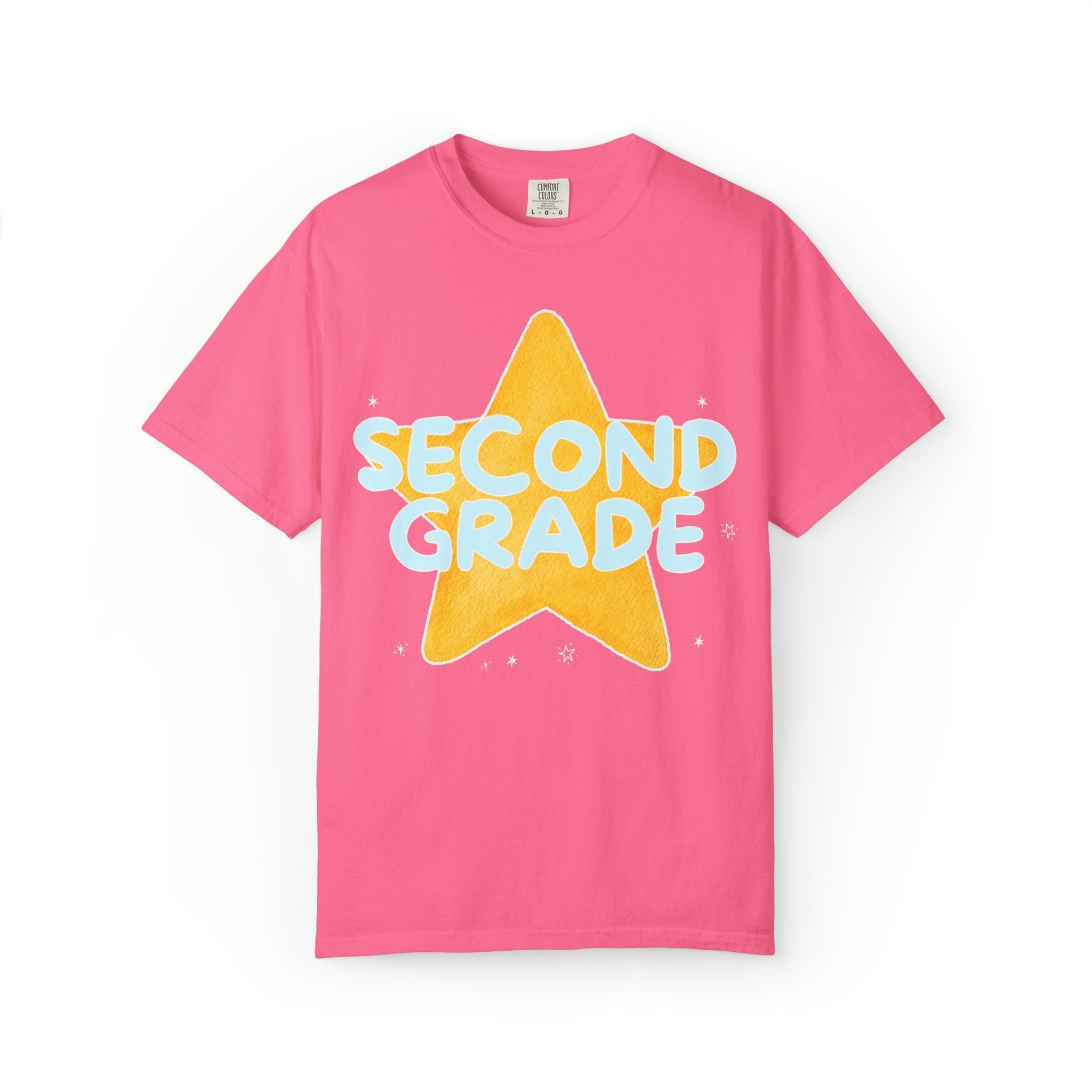 Colorful Back to School Matching Teacher Tee Shirts for Elementary School Grades Kindergarten through Fifth Grade, Cute Retro Aesthetic Tee - Opal and June