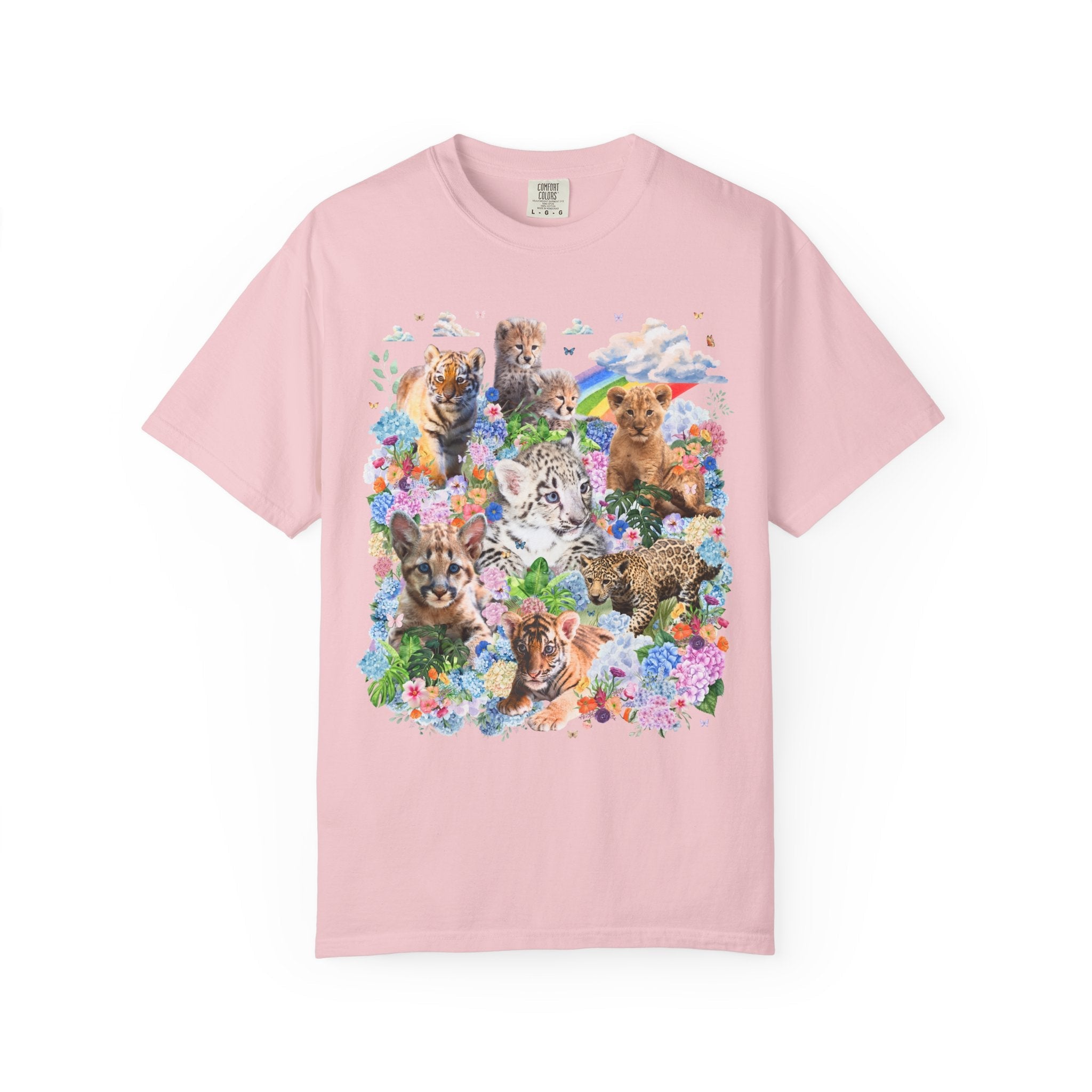 Colorful Big Cat Cub Tee Shirt - Opal and June