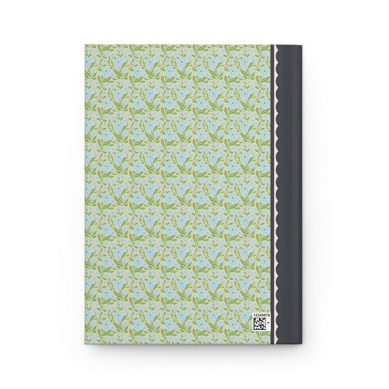 Colorful Blue and Green Floral Notebook with Vintage Wildflower Aesthetic: Sweet Cottagecore Journal with Lined Pages, Cute Birthday Gift - Opal and June