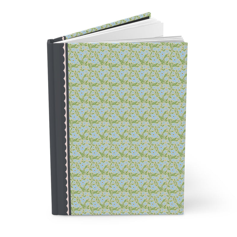 Colorful Blue and Green Floral Notebook with Vintage Wildflower Aesthetic: Sweet Cottagecore Journal with Lined Pages, Cute Birthday Gift - Opal and June