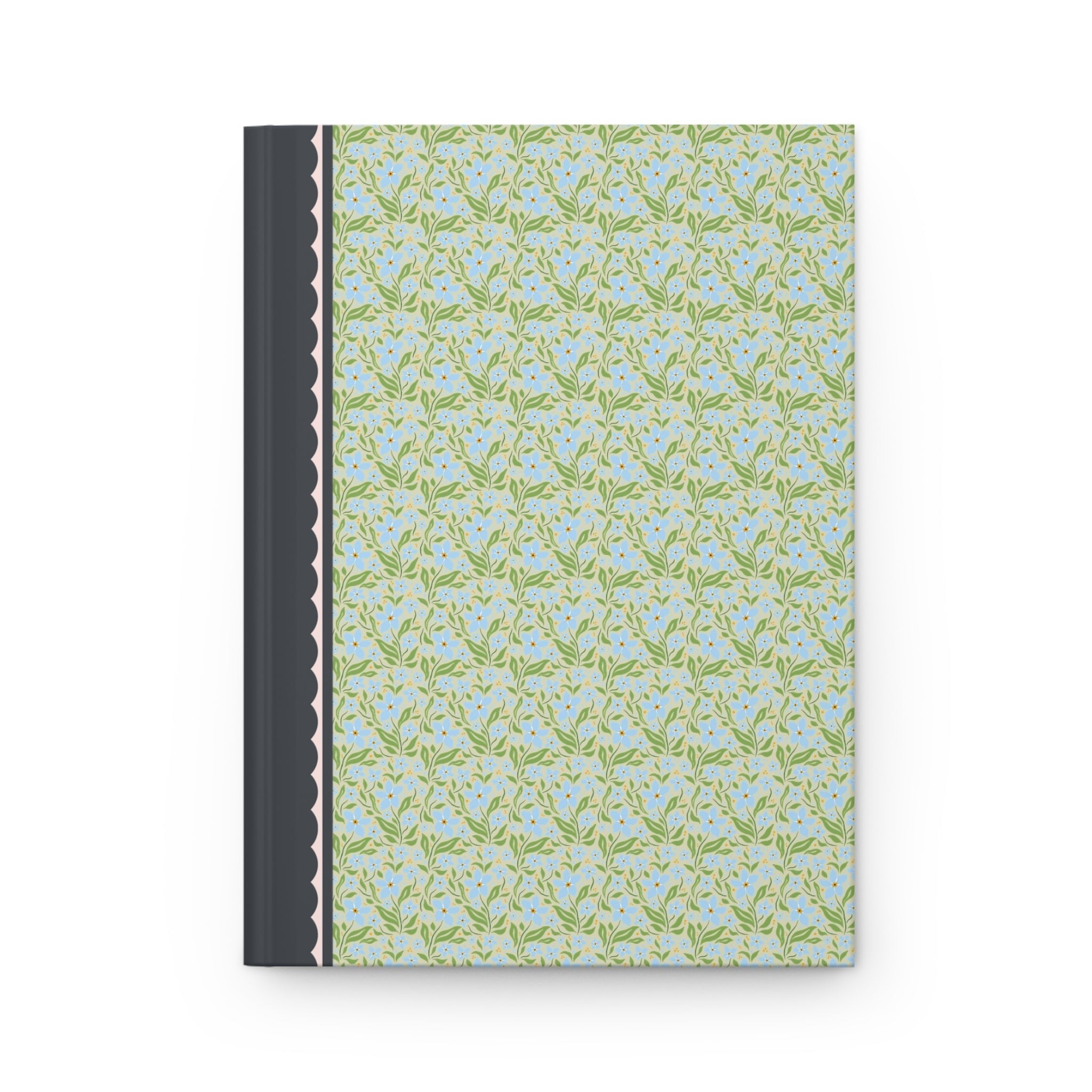 Colorful Blue and Green Floral Notebook with Vintage Wildflower Aesthetic: Sweet Cottagecore Journal with Lined Pages, Cute Birthday Gift - Opal and June