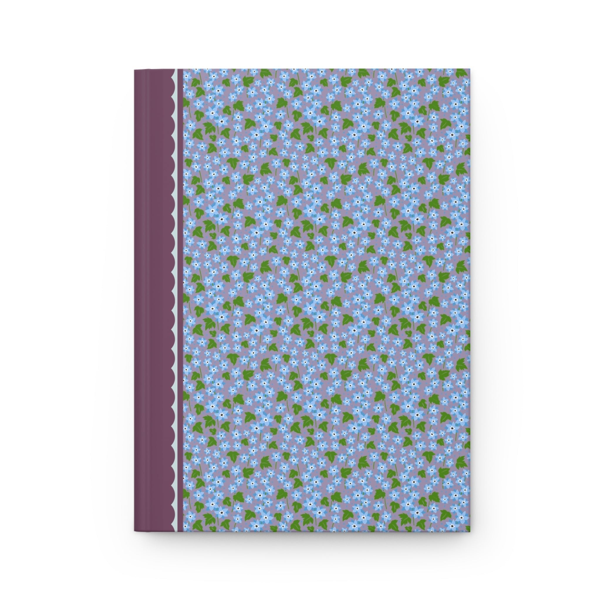 Colorful Blue Floral Notebook with Vintage Wildflower Aesthetic: Sweet Cottagecore Journal with Lined Pages, Cute Birthday Gift - Opal and June
