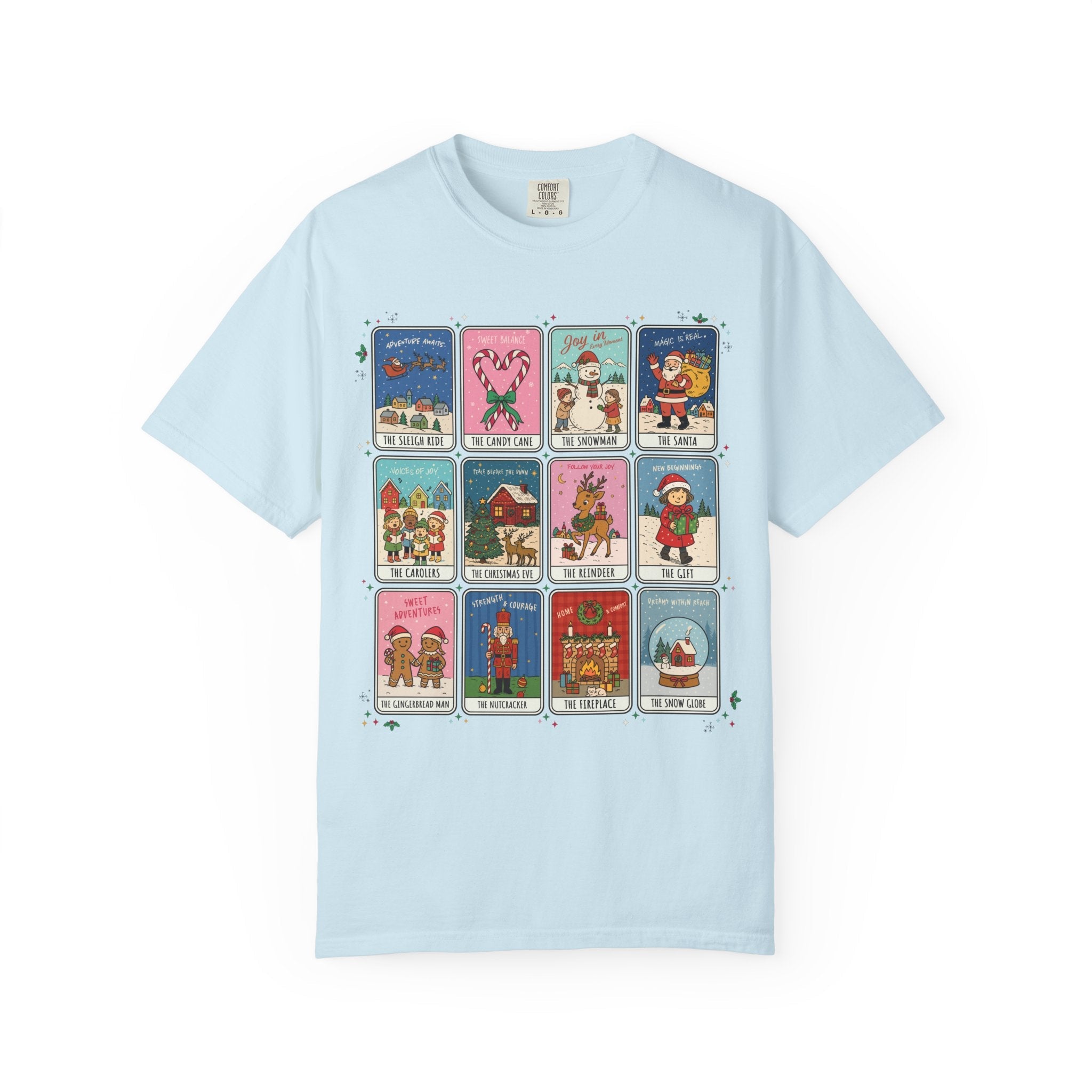 Colorful Christmas Holiday Tee Shirt, Adorable Nineties Throwback T-Shirt for Elementary School Teacher or Mom, Cute Matching Xmas Tee - Opal and June