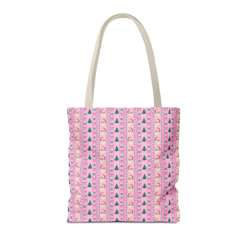 Colorful Christmas Tote Bag with Initial, Cute Matching Holiday Tote Bag for Sorority Sisters or Family, Nostalgic Maximalist Vibes: S - Opal and June