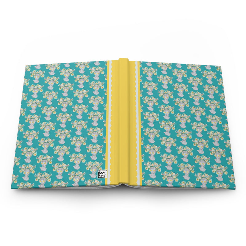 Colorful Classic Statue Notebook with Flowers, Ancient Greek Statue Wearing Flower Sunglasses, Funny 90s Aesthetic History Lover Present - Opal and June
