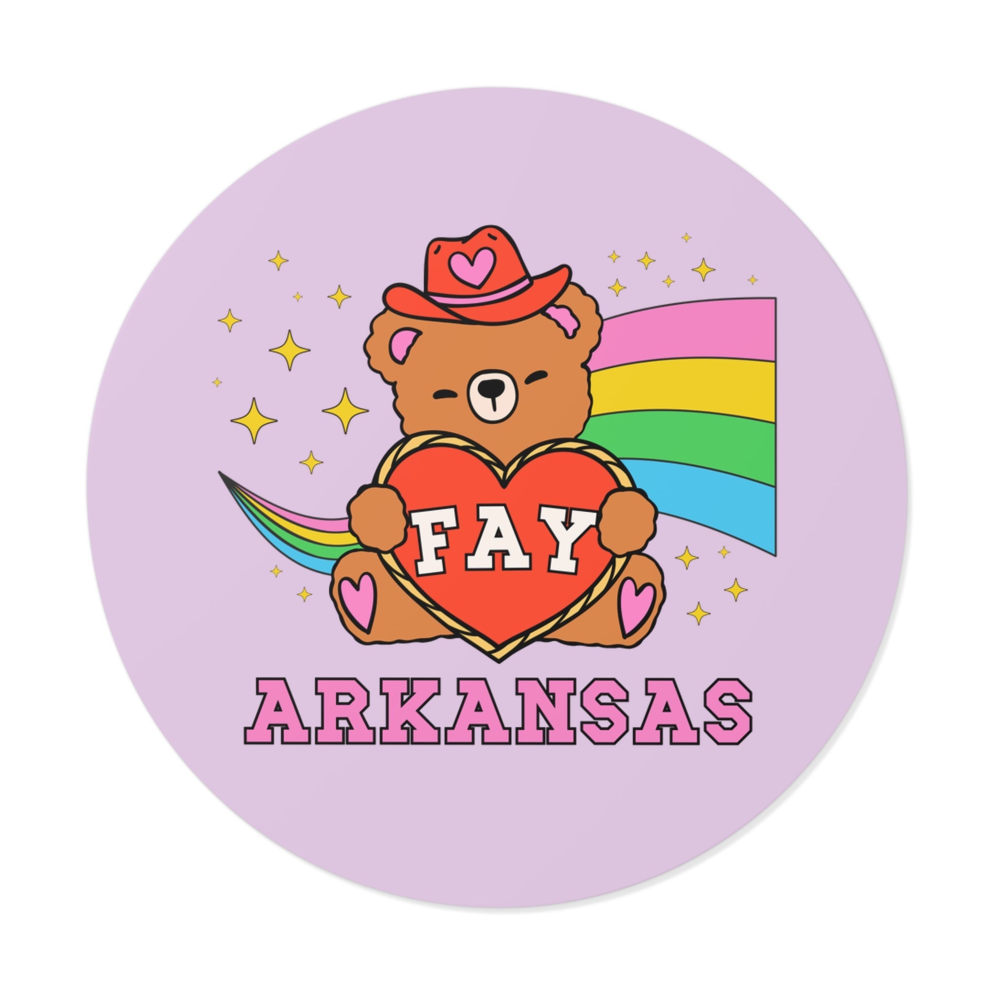 Colorful Fayetteville AR Sticker - Opal and June