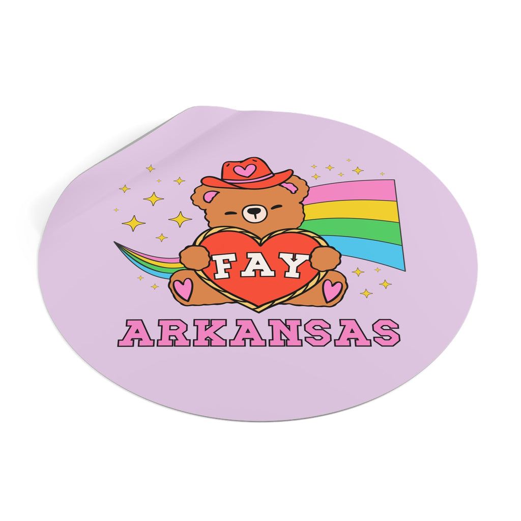 Colorful Fayetteville AR Sticker - Opal and June