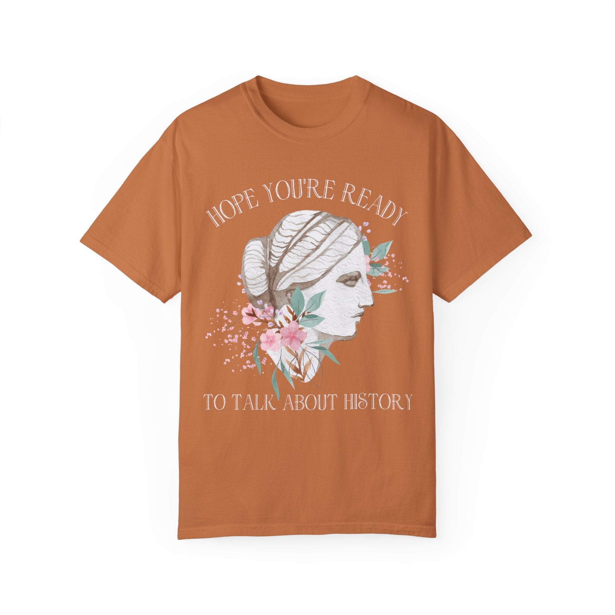Colorful History Tee Shirt: Talk About History | Gift for History Lover, Funny Floral History Shirt for Professor or Social Studies Teacher - Opal and June