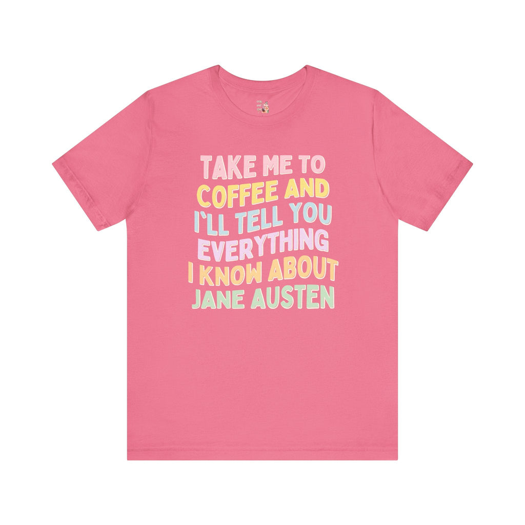 Colorful Jane Austen Tee Shirt - Opal and June