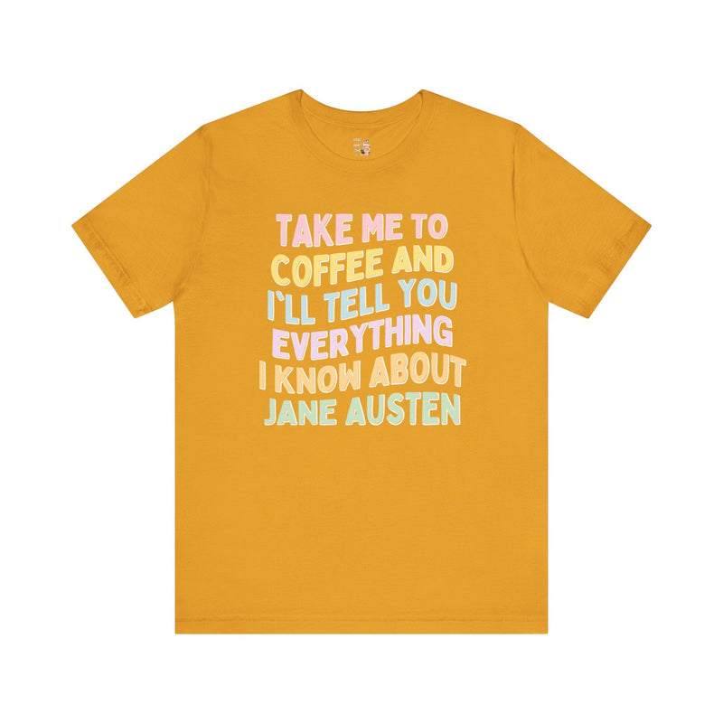 Colorful Jane Austen Tee Shirt - Opal and June