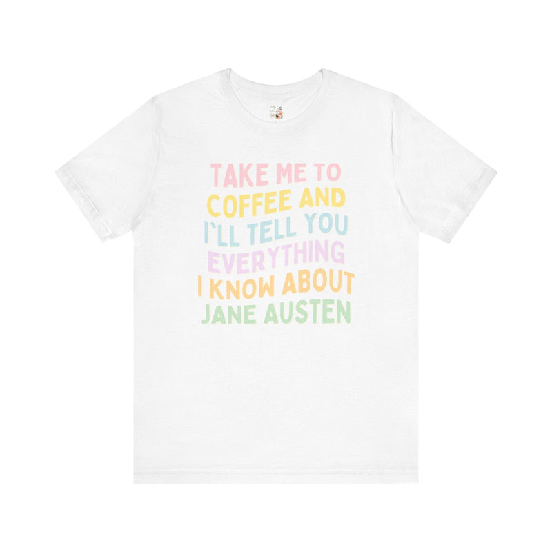 Colorful Jane Austen Tee Shirt - Opal and June