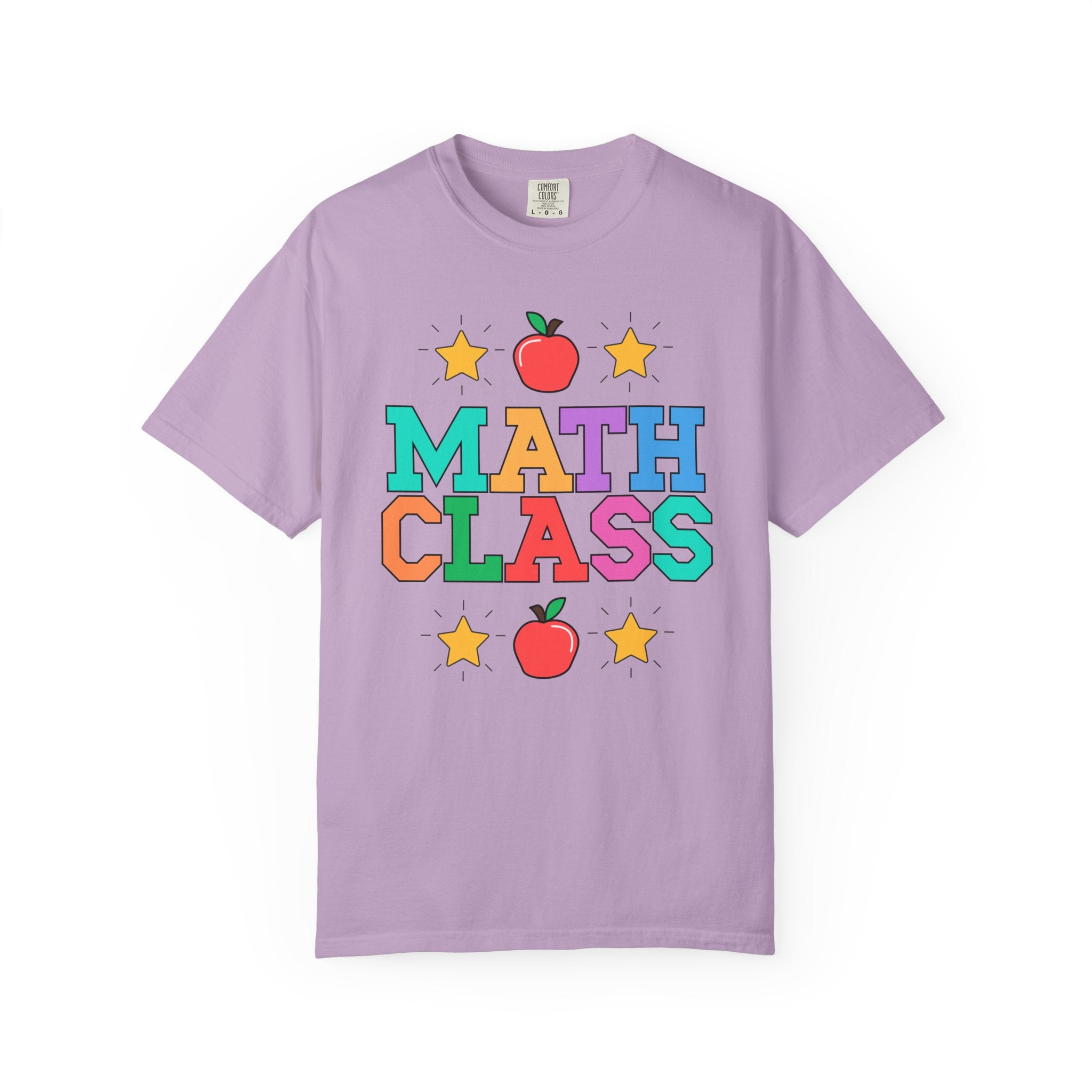 Colorful Math Teacher Tee Shirt, Cute 90s Throwback Apple, First Day of School Teacher Team Shirt, Retro Back to School Tee, Math Department - Opal and June