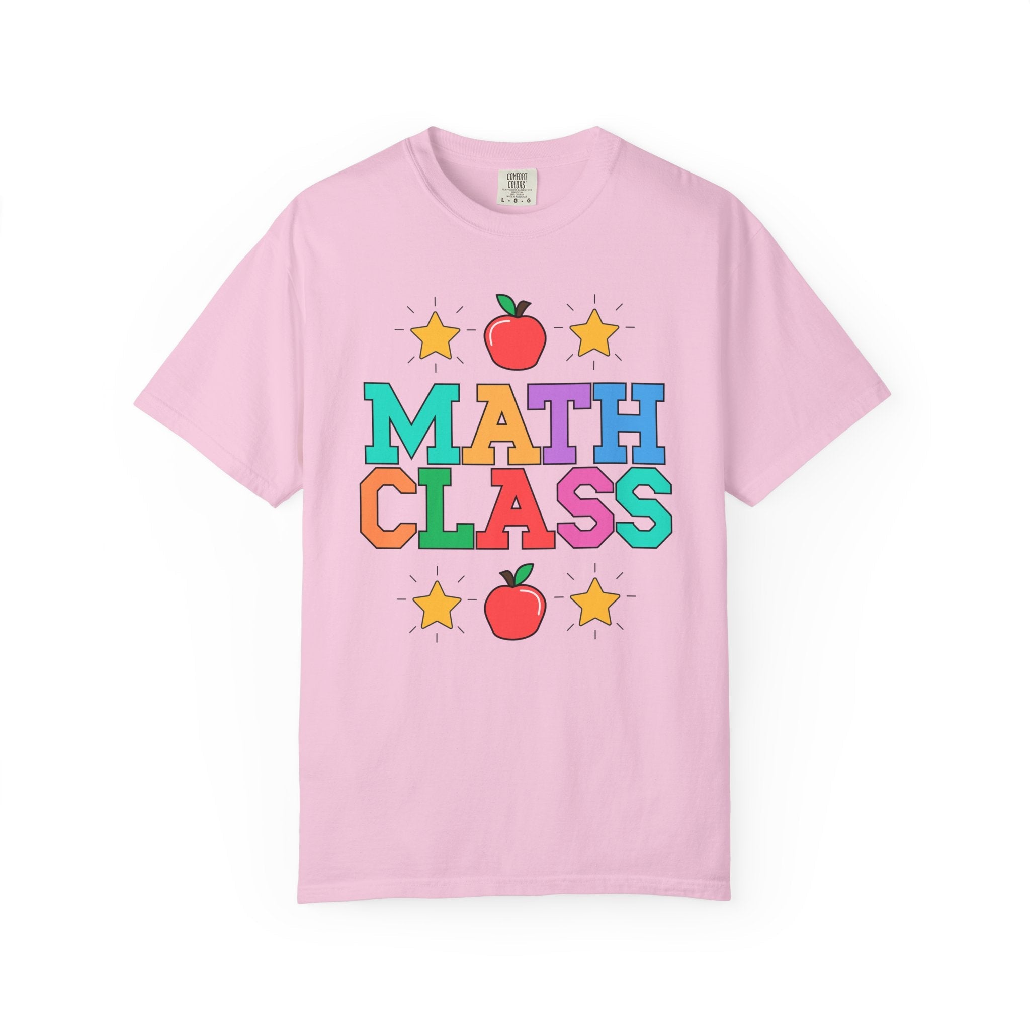 Colorful Math Teacher Tee Shirt, Cute 90s Throwback Apple, First Day of School Teacher Team Shirt, Retro Back to School Tee, Math Department - Opal and June