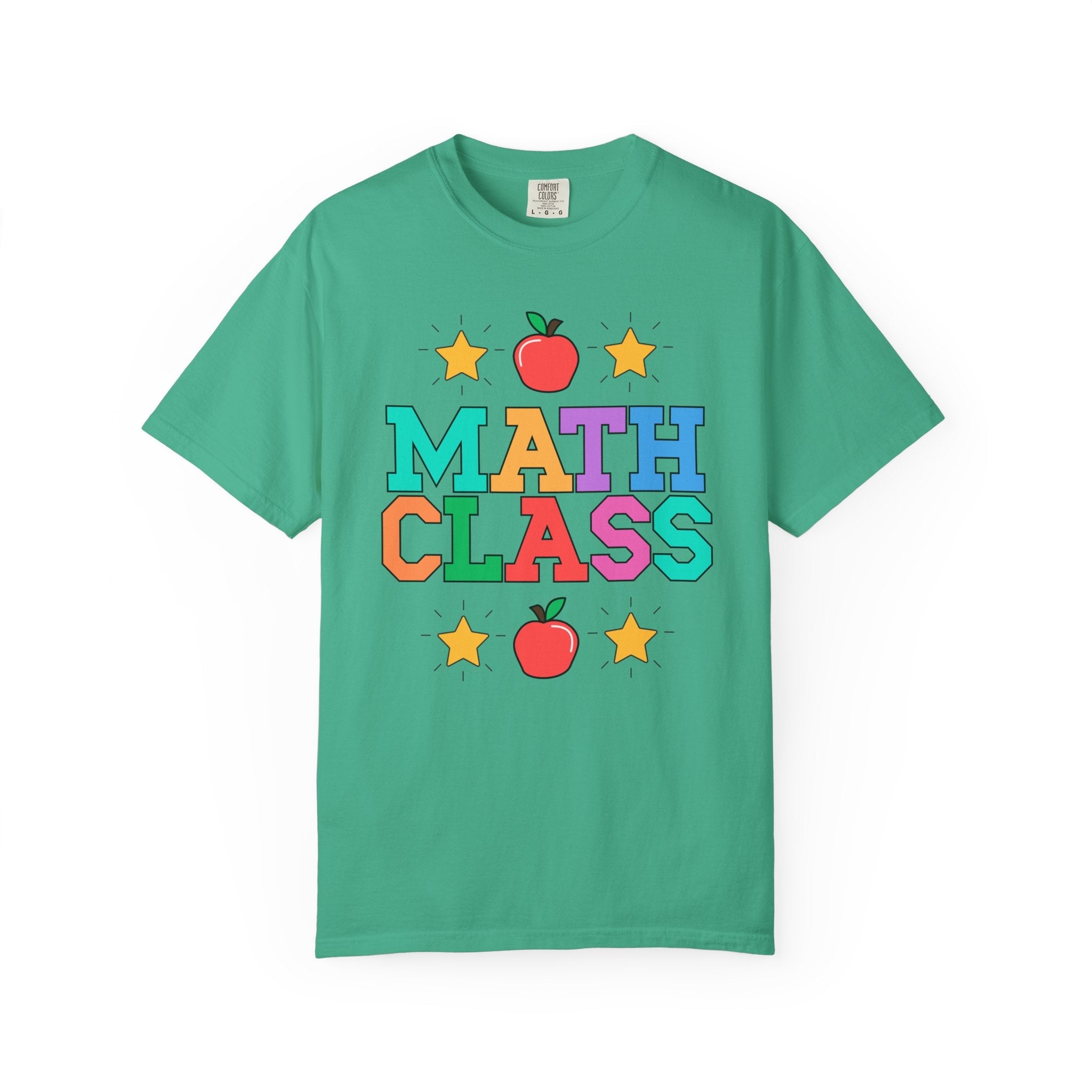 Colorful Math Teacher Tee Shirt, Cute 90s Throwback Apple, First Day of School Teacher Team Shirt, Retro Back to School Tee, Math Department - Opal and June