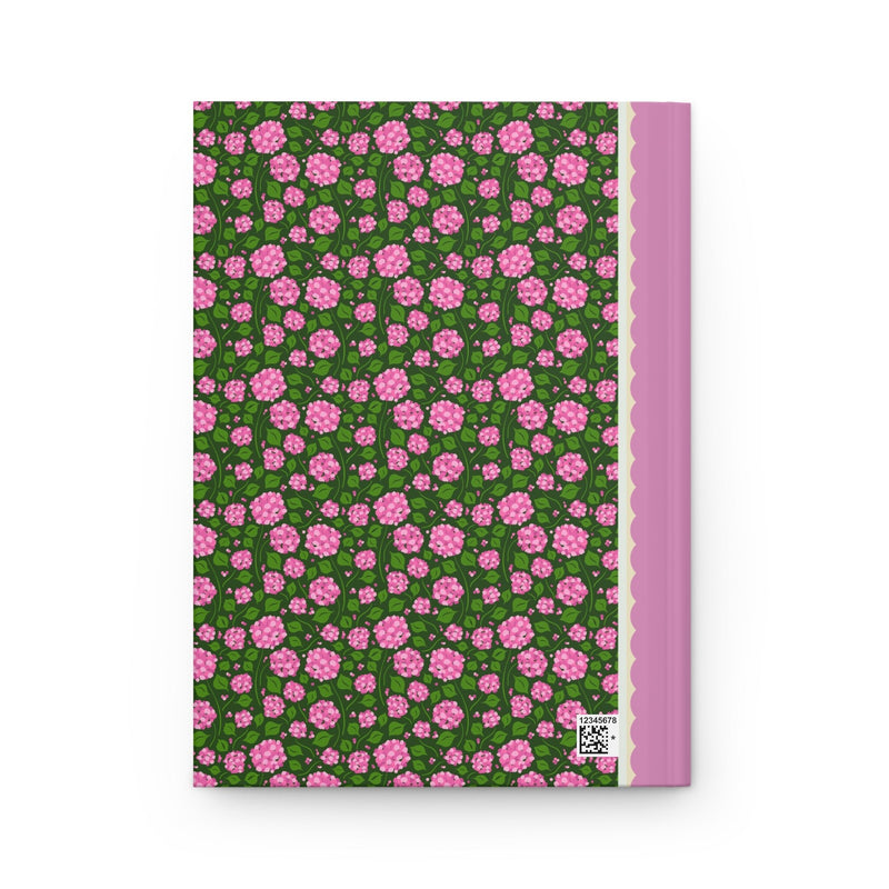 Colorful Pink Hydrangea Notebook with Vintage Wildflower Aesthetic: Sweet Cottagecore Journal with Lined Pages, Cute Birthday Gift - Opal and June