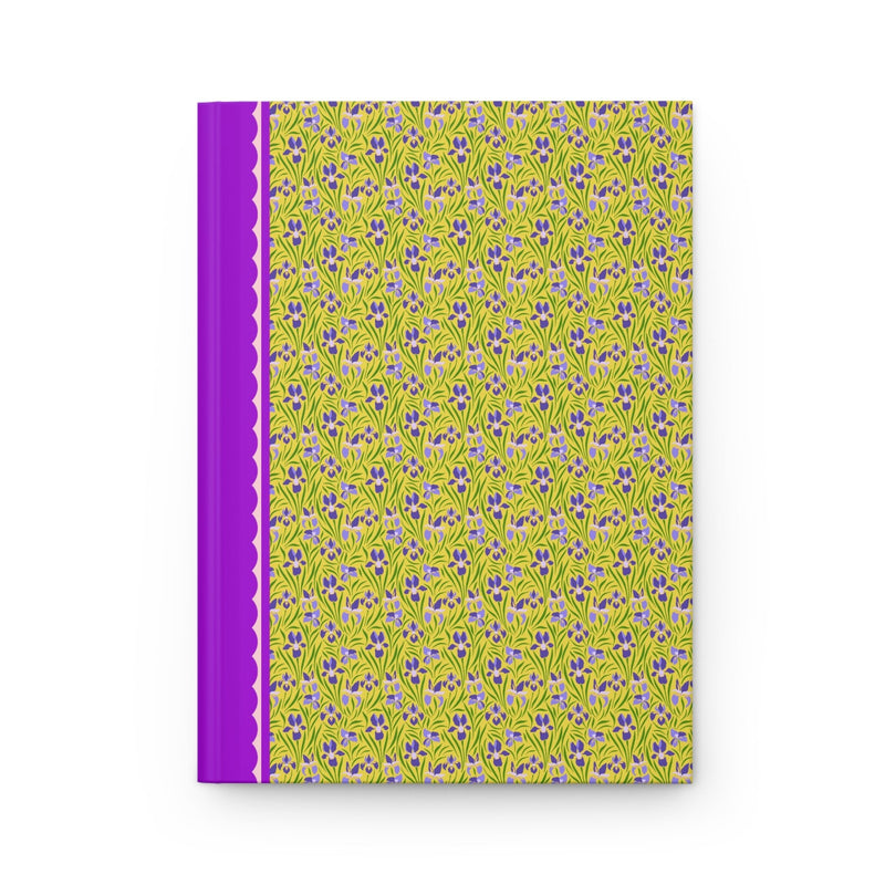 Colorful Purple Iris Notebook with Vintage Wildflower Aesthetic: Sweet Cottagecore Journal with Lined Pages, Cute Birthday Gift - Opal and June