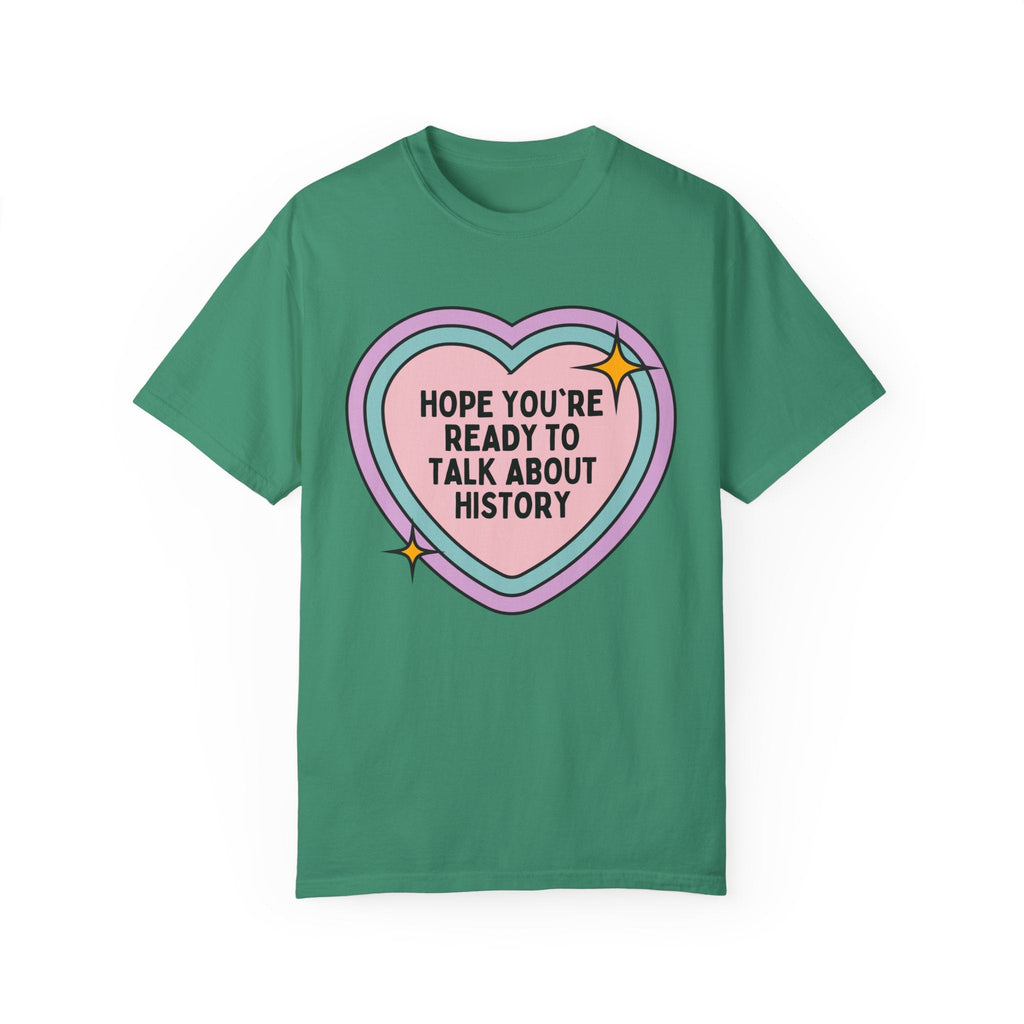 Colorful Rainbow Heart History Tee - Opal and June