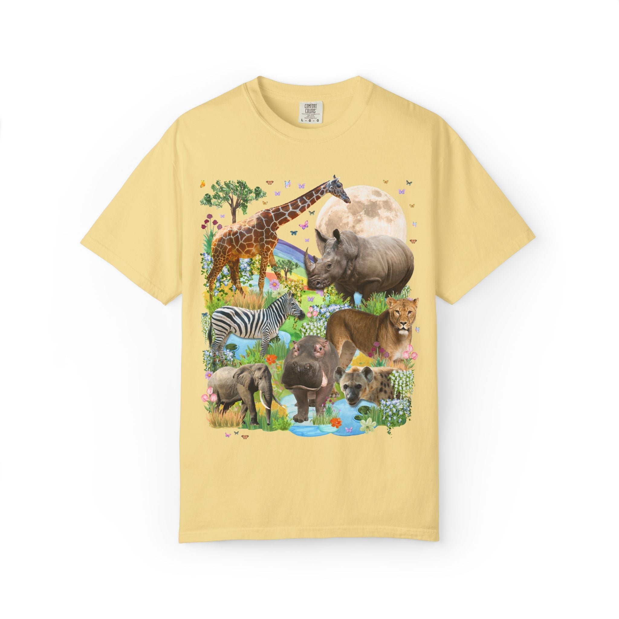Colorful Safari Animal Lover Tee Shirt, - Opal and June